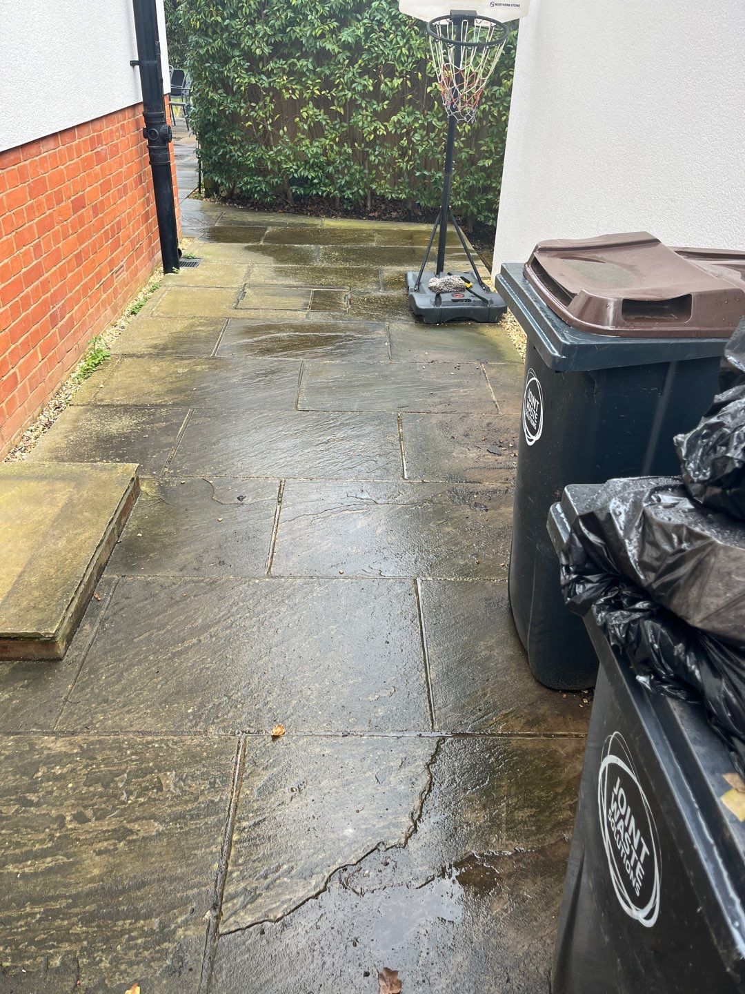 Patio Area Spring Clean using Mosmatic Flat Surface Cleaner by Ges Exterior Cleaning ltd