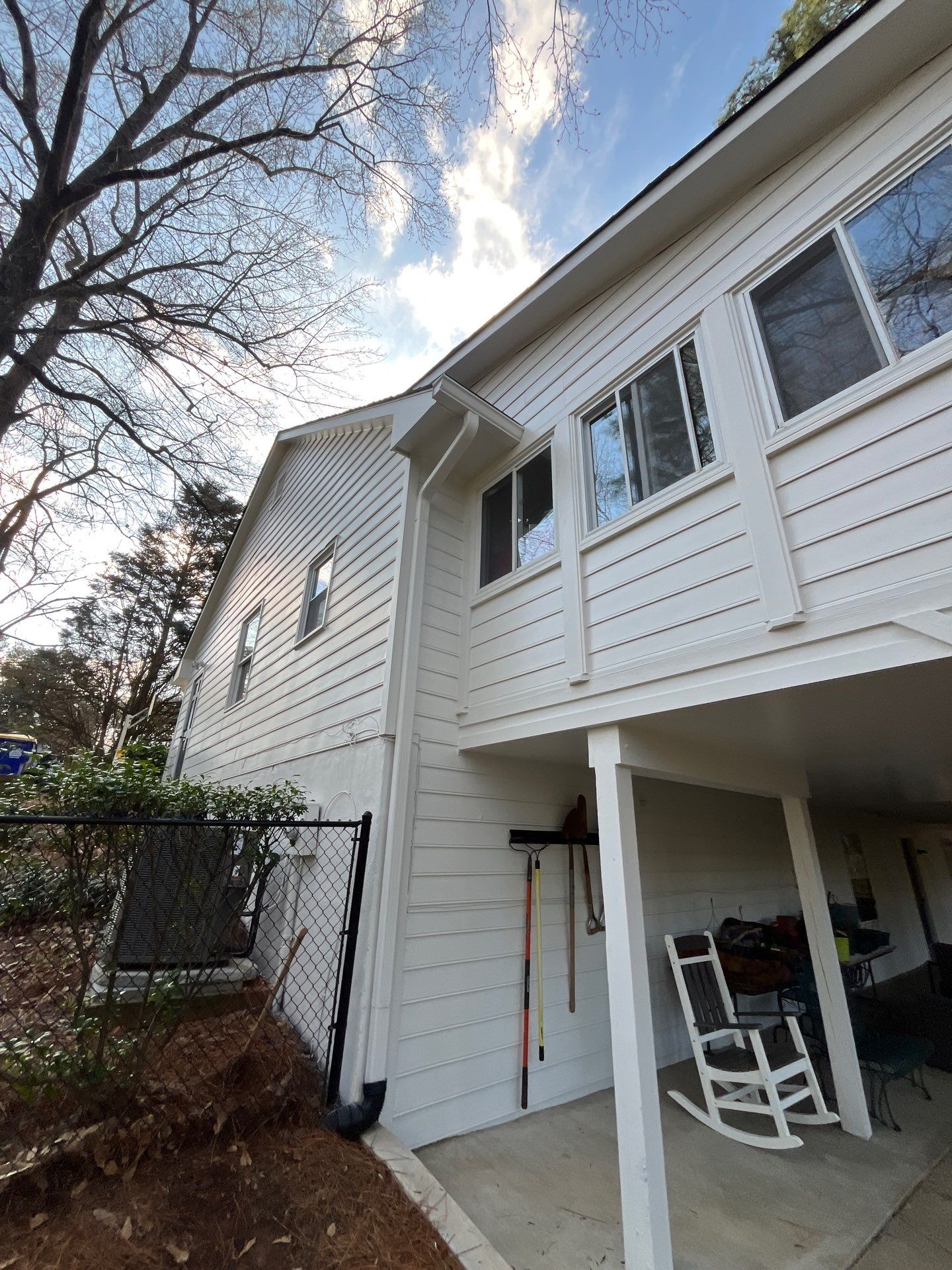 Marietta James Hardie Siding Installation, Rotted Wood Replacement, Exterior Painting, and Deck Stain using Sherwin Williams SuperDeck SOLID Stain by Nelson Exteriors