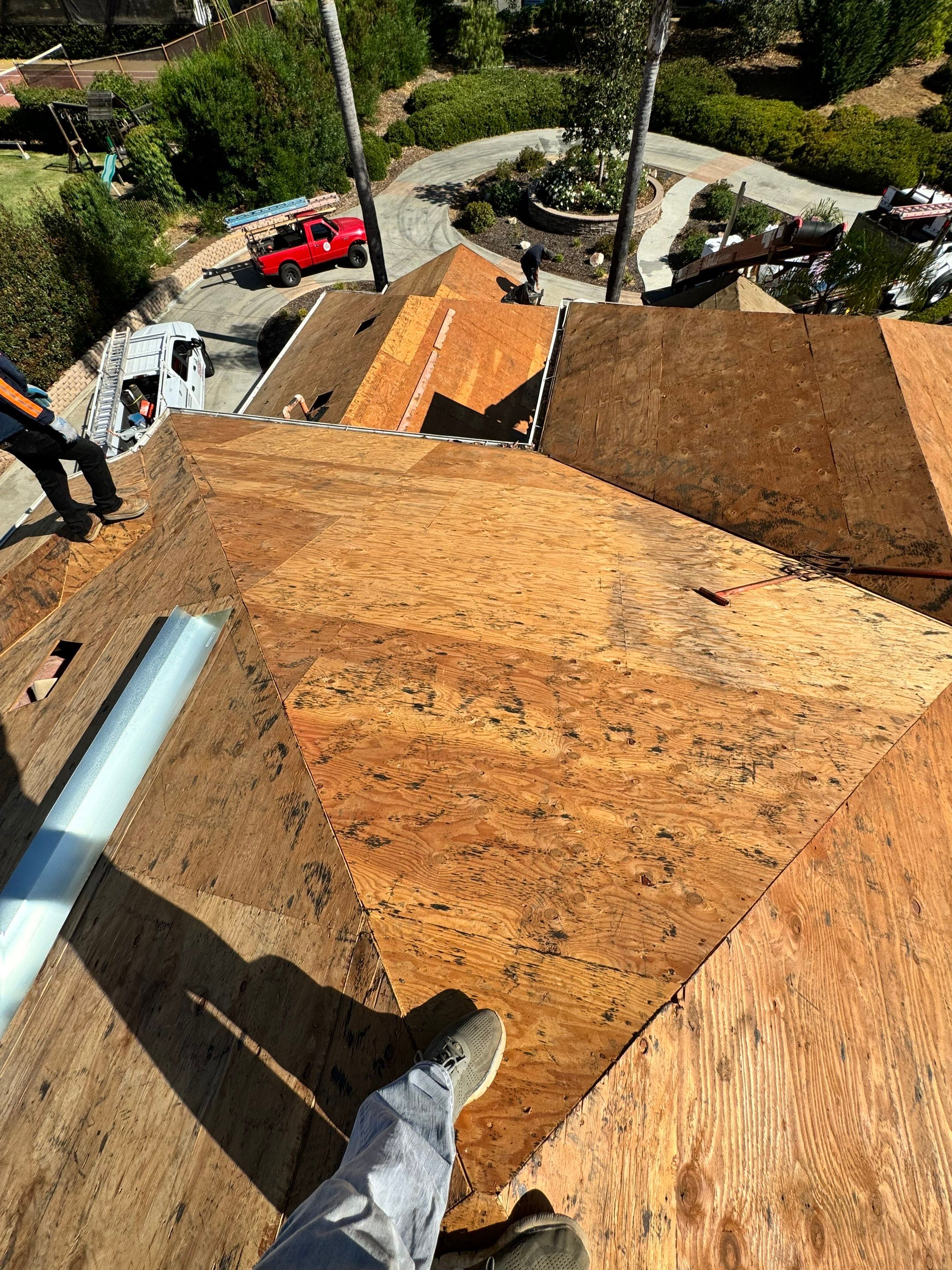 Full Roof Replacement Featuring Staggered Eagle Concrete Tiles in Poway by Reliable Roofing San Diego Inc.