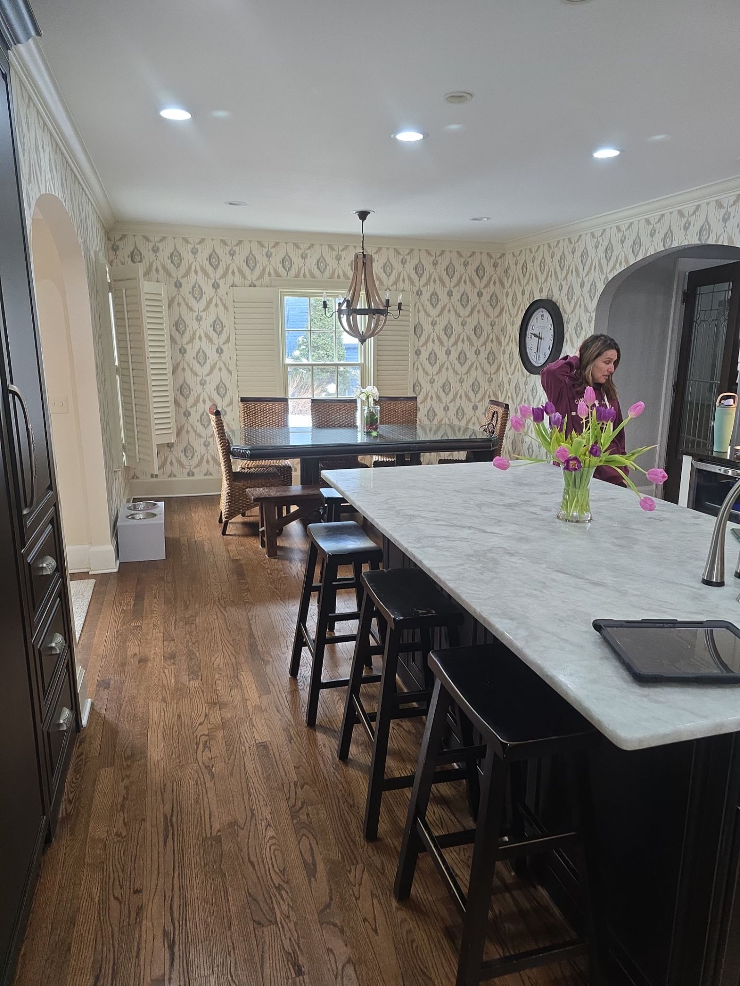 Custom Kitchen Cabinet Refinishing and Hardware Update in Grosse Pointe by Top Shelf Painter