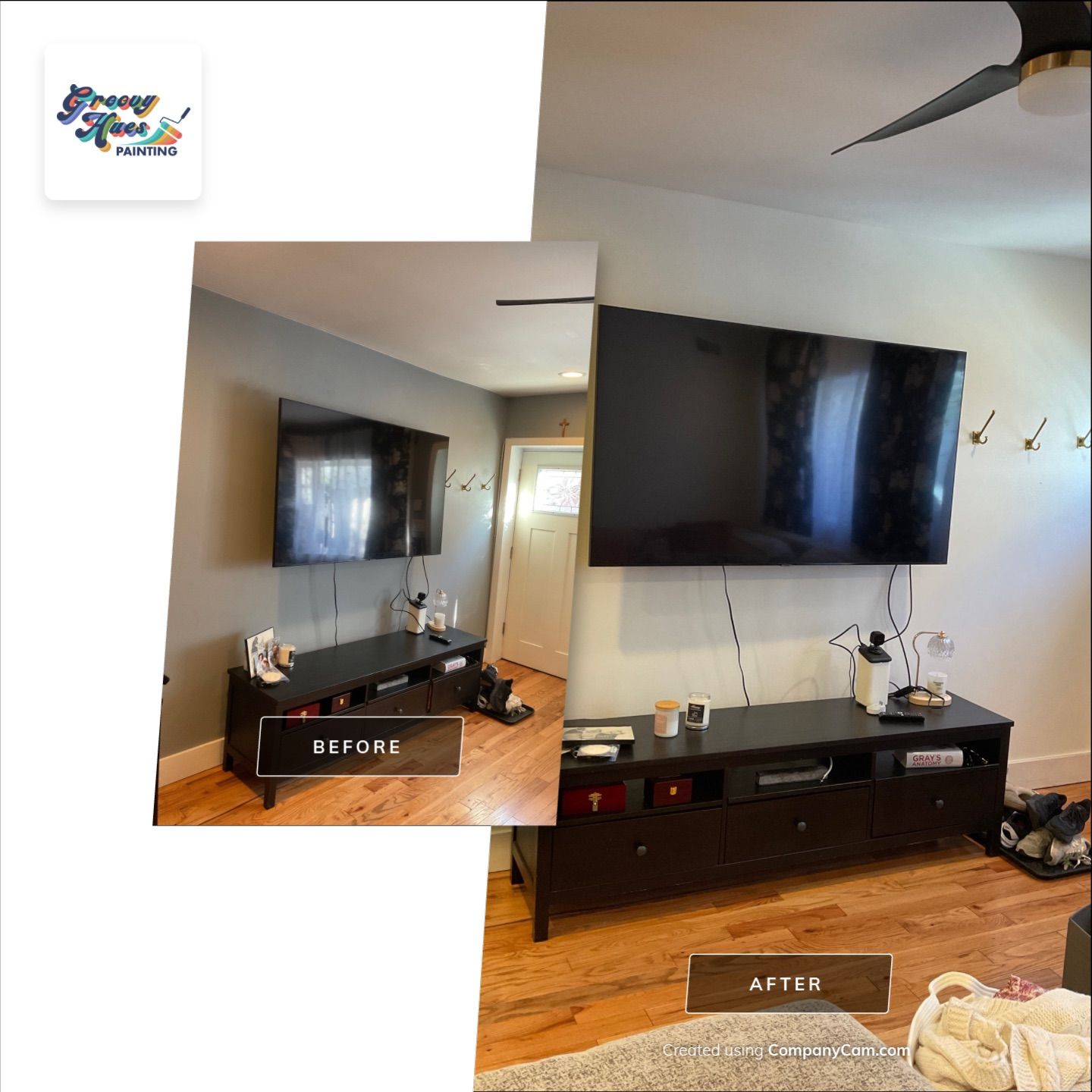 🏡 Dramatic Accent Wall Transformation in South Philadelphia by Groovy Hues