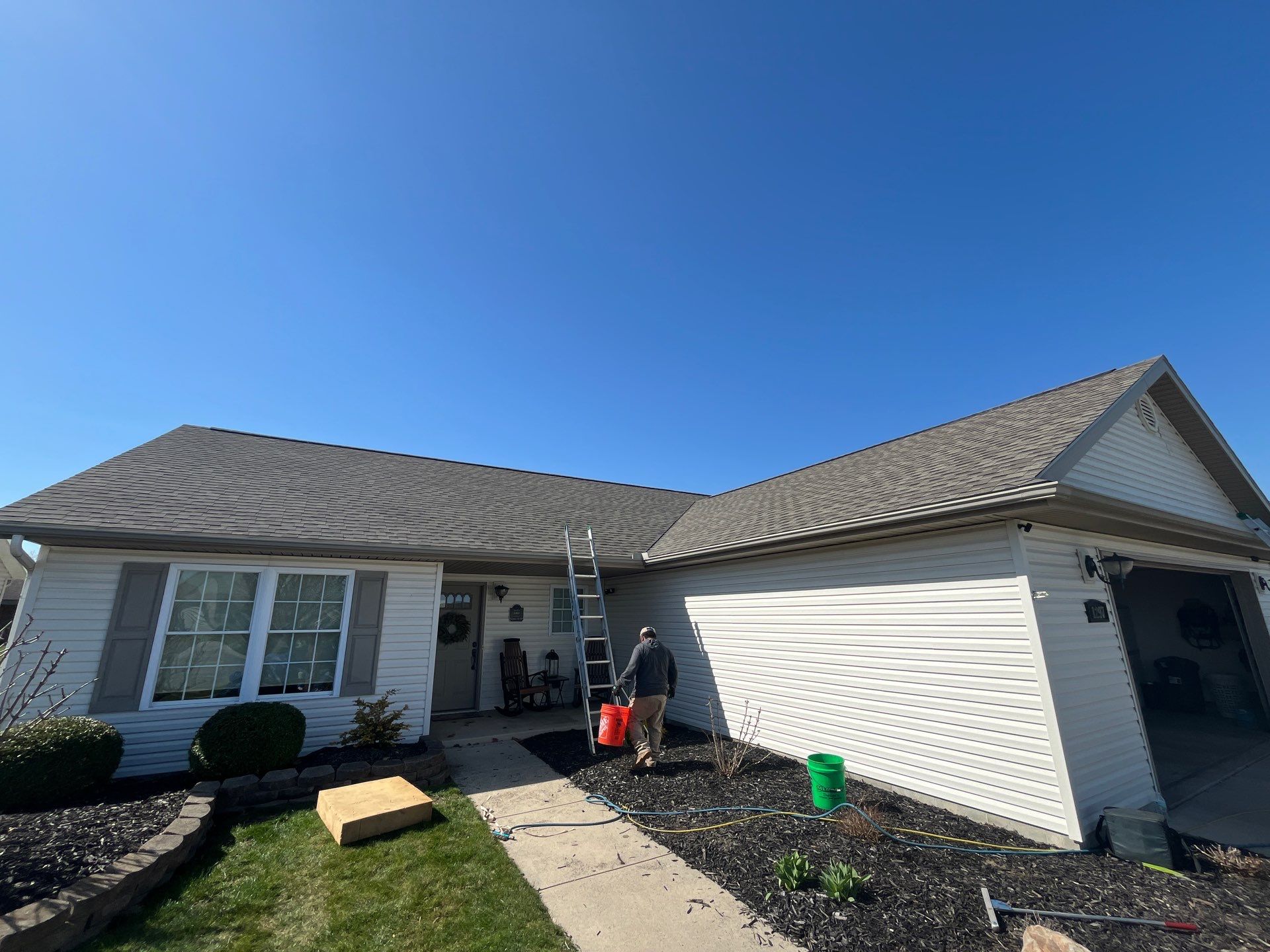 Residential Roofing Installation using CertainTeed Landmark Weathered Wood by Nitro Roofing and Construction