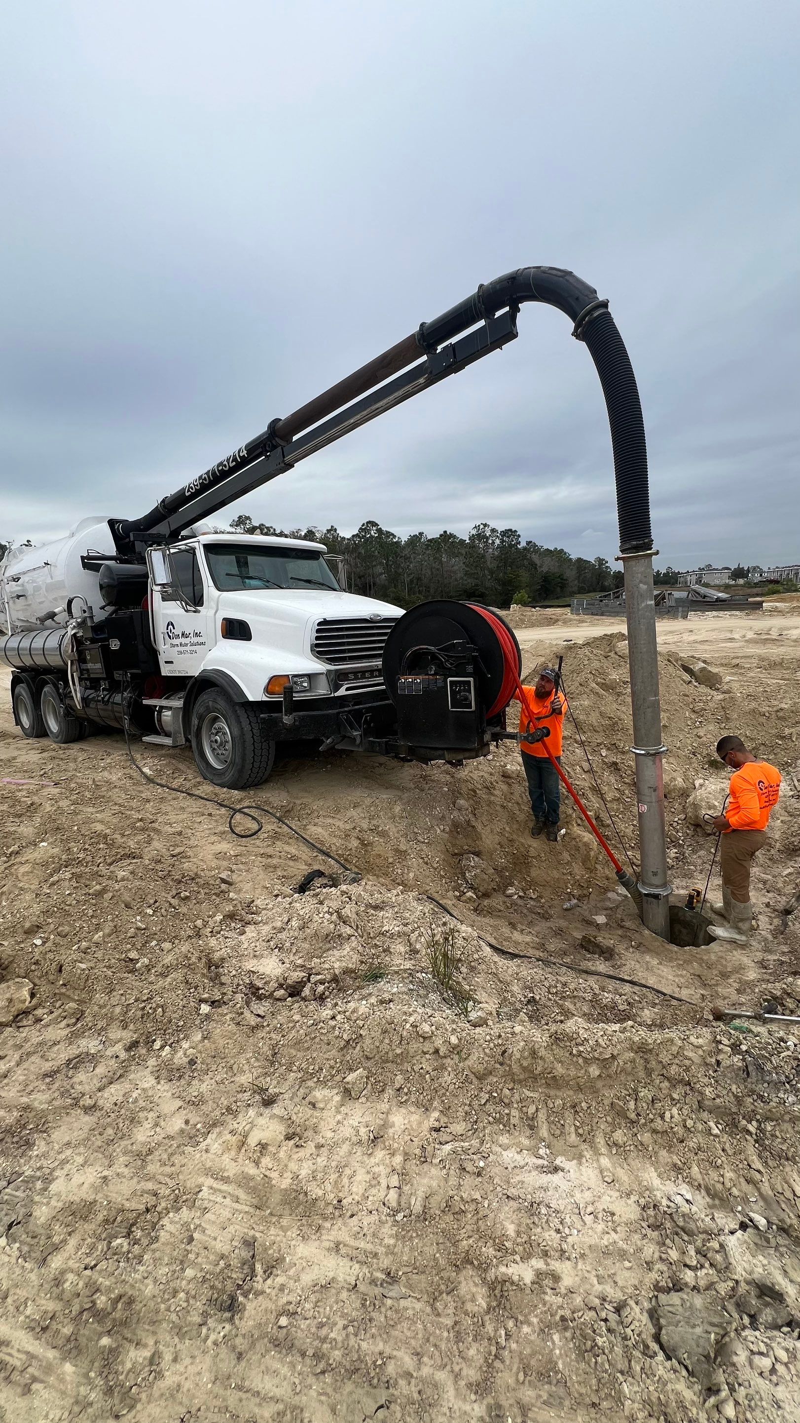 New Residential Construction Community Sewer System Cleaning by APS Power & Water