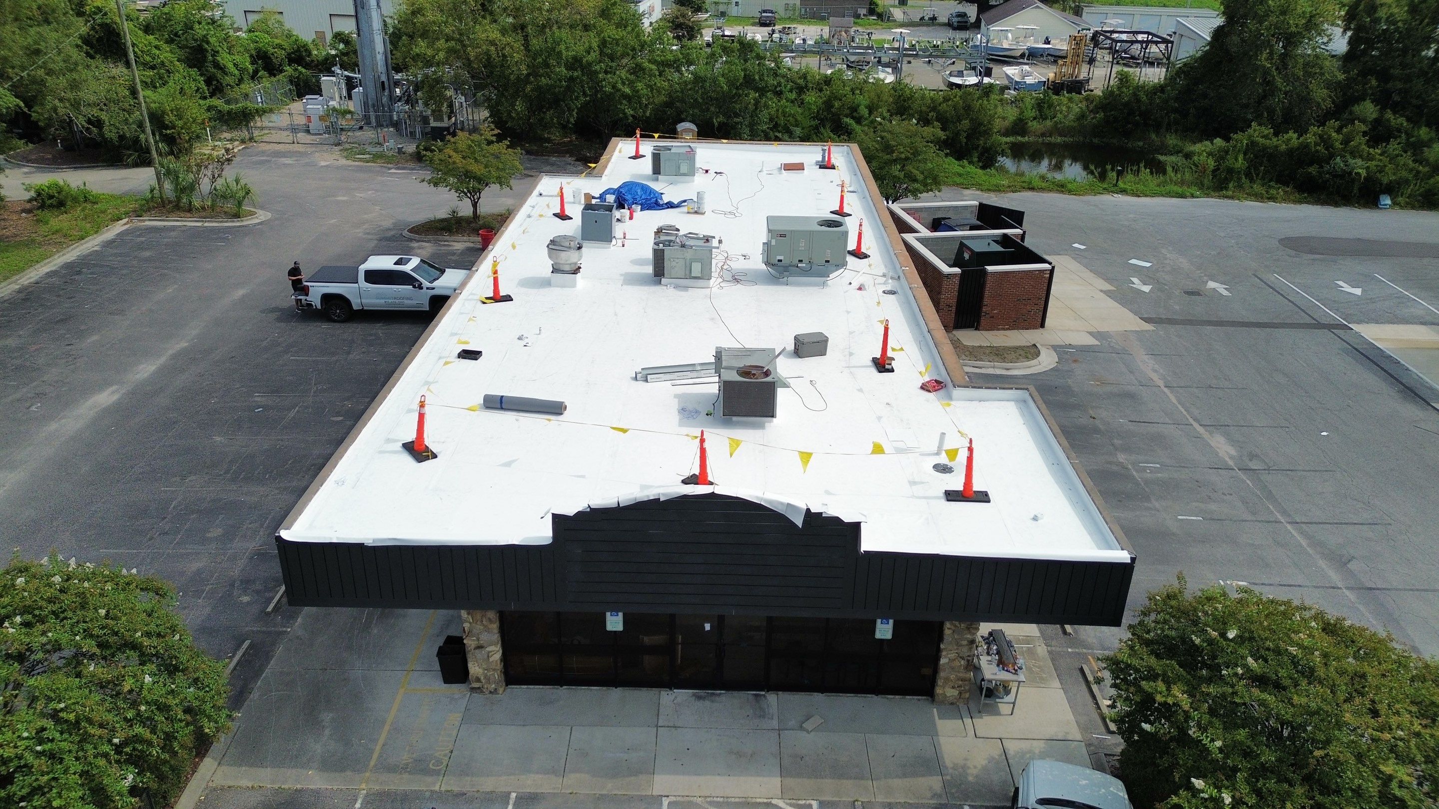 PVC Commercial Roof Installation- Wilmington, NC by Summit Roofing 