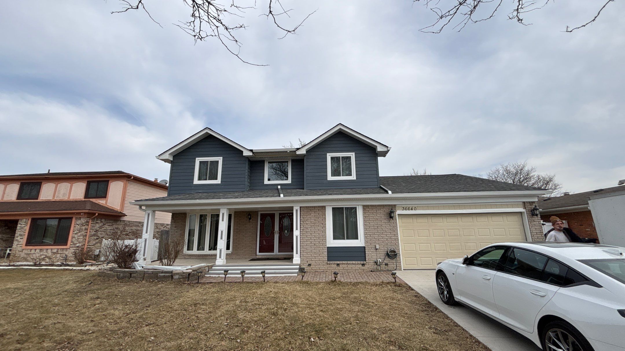 Siding Replacement using Alside Midnight Blue by 180 Contractors