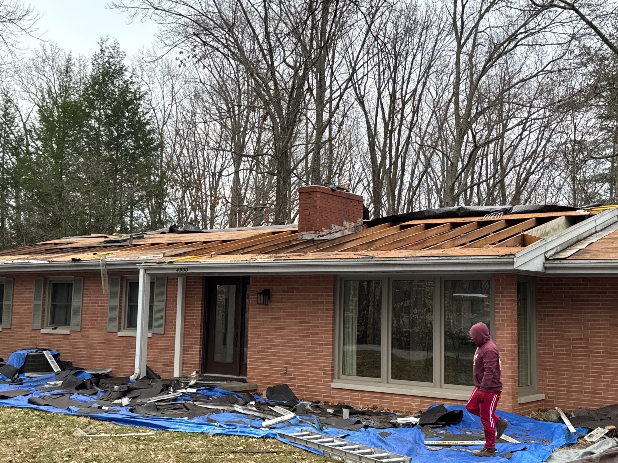 Residential Roofing Installation using Malarkey Vista AR Shingles (Black Oak) by Koontz Construction