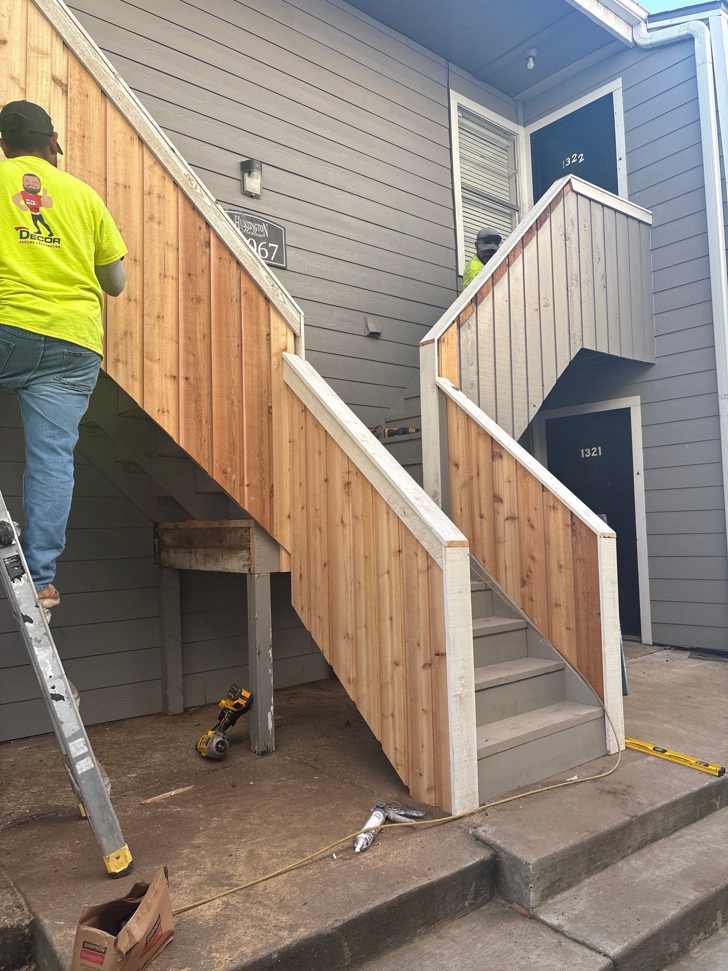 Stair Restoration Project in Tulsa by Decor Roofing & Restoration