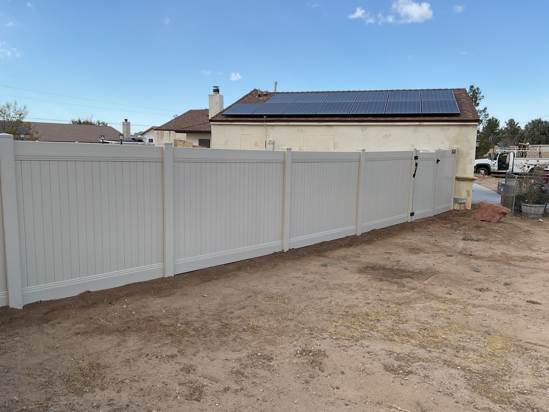 Fence Installation using Vinyl by Fence Guys Inc. 