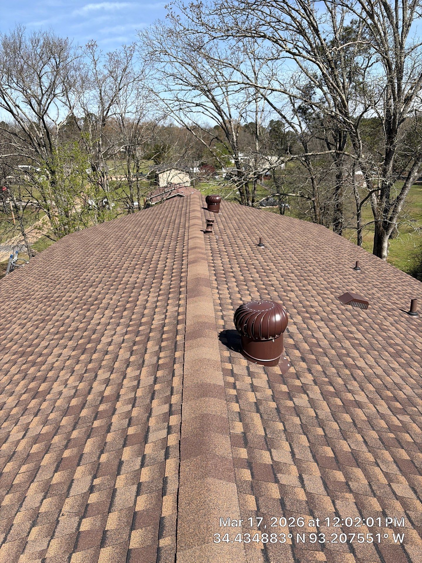 GAF Timberline UHDZ Shingle Roof Replacement and Decking Repair in Pearcy by Temple Roofing and Exteriors