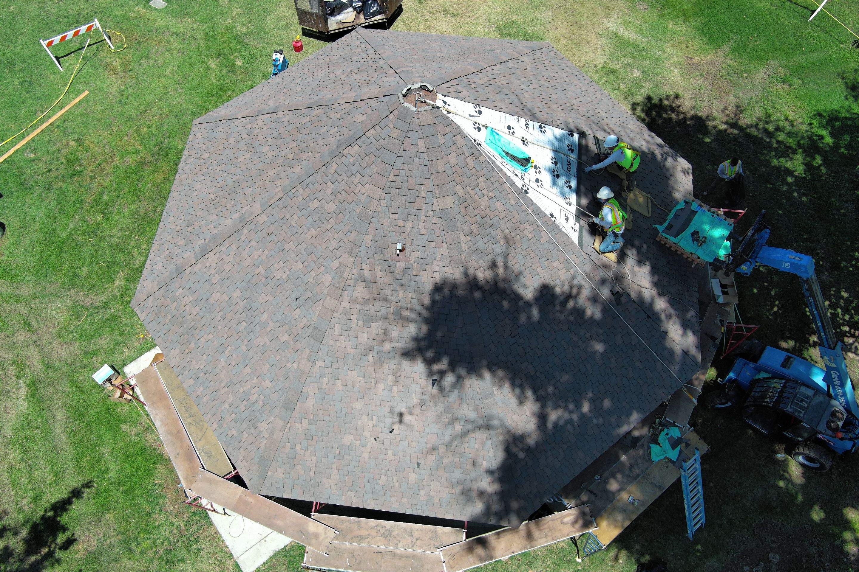 City of Gustine Gazebo project by Straight Edge Roofing Inc