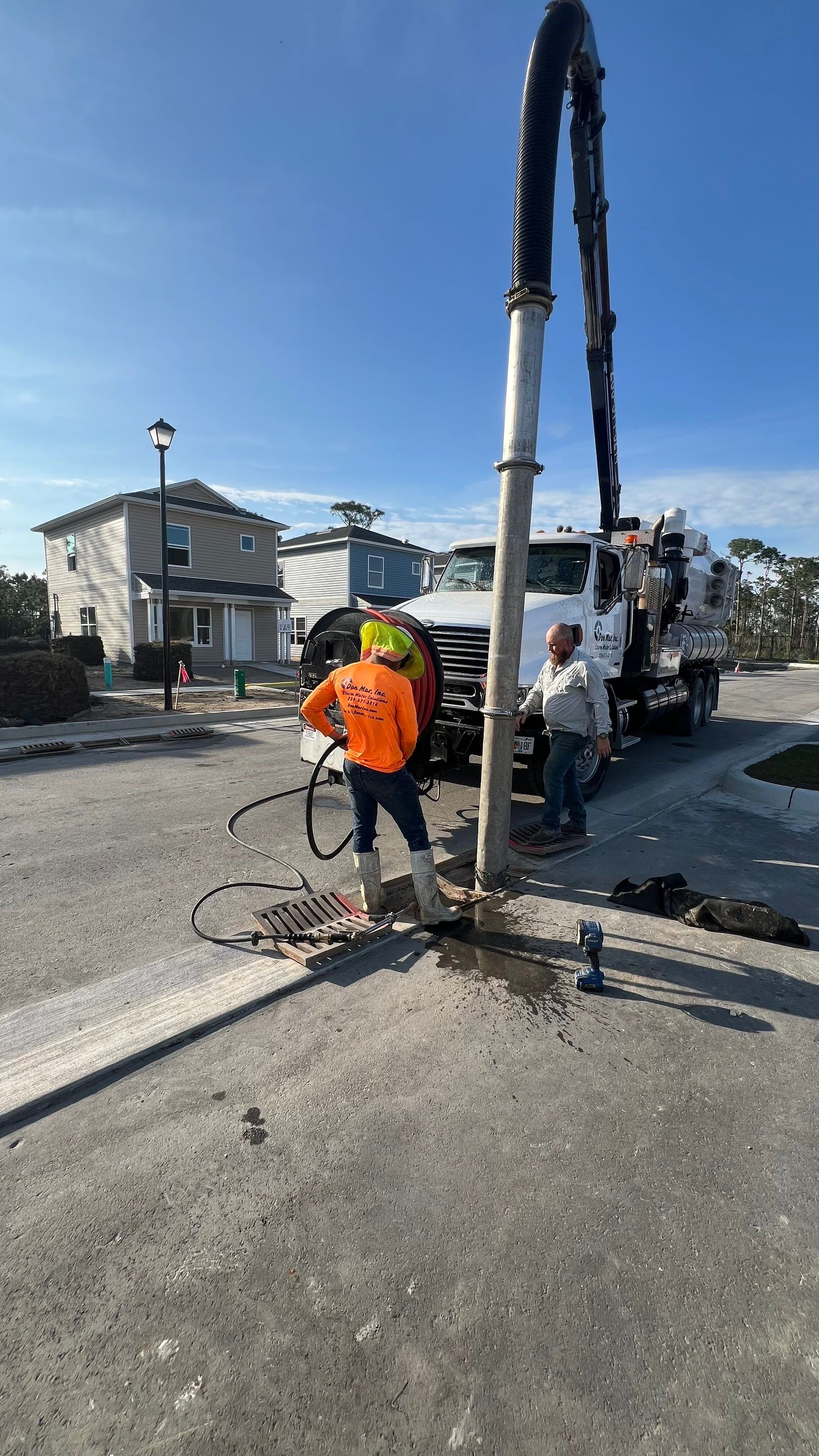 New Community Stormwater System Catch Basin Cleaning by Don Mar, Inc. Storm Water Solutions