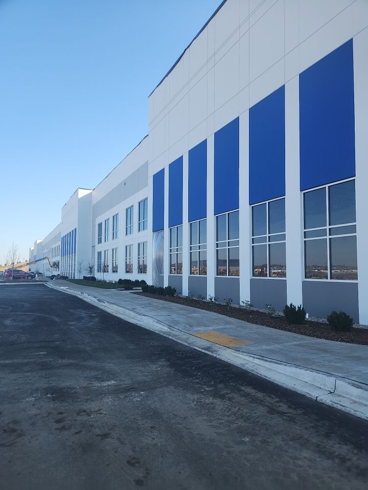 Warehouse Construction using Hallman Lindsay Vertical Concrete Stain 167 by Blair Commercial Painting, LLC