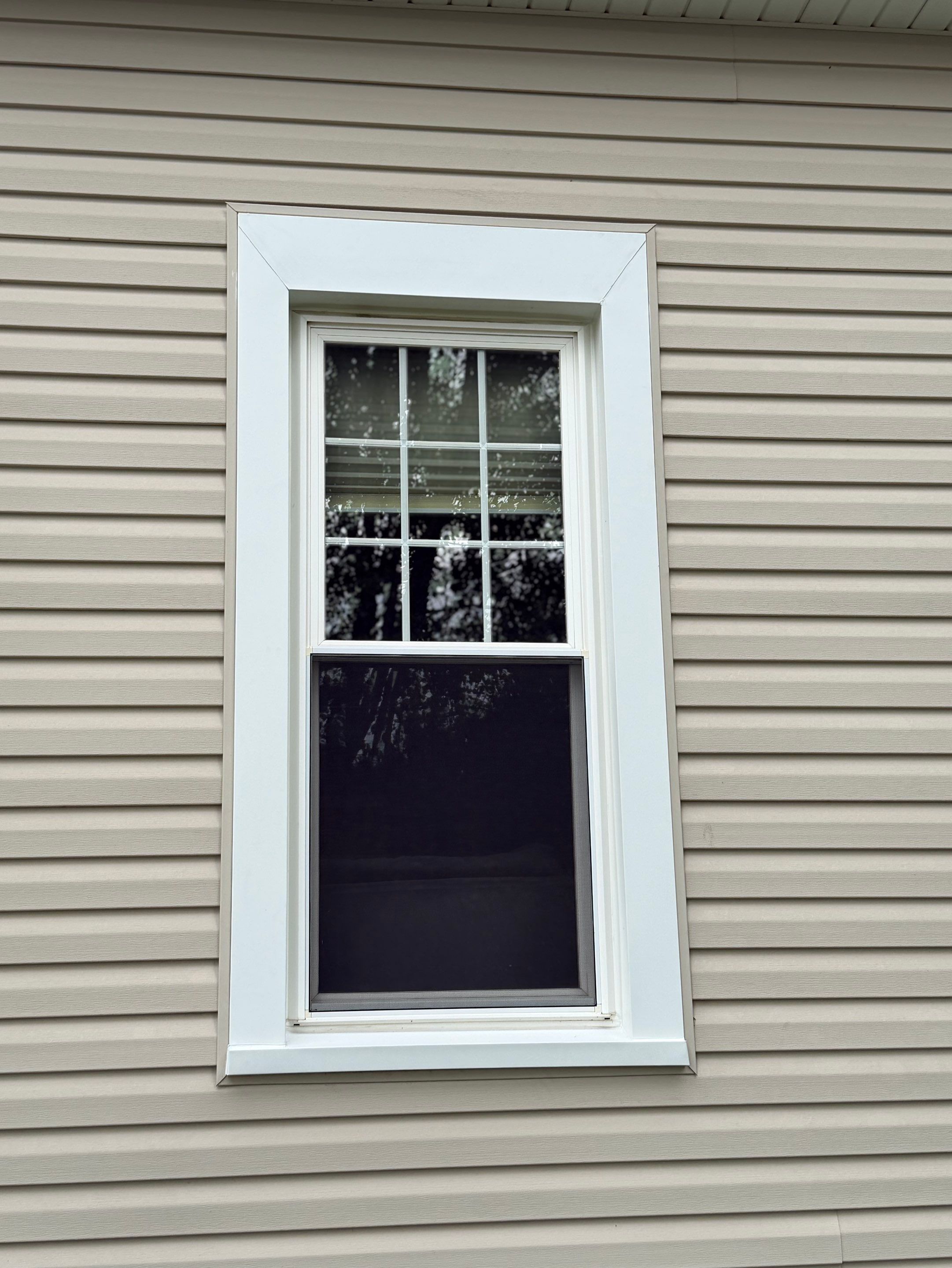 ROOFING -White Window Trim in Snyder by Crows Roofing LLC