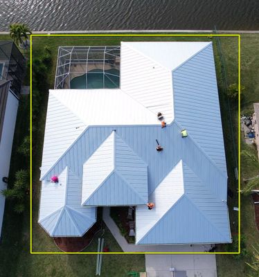 Residential Roofing Installation using Tri County Metal