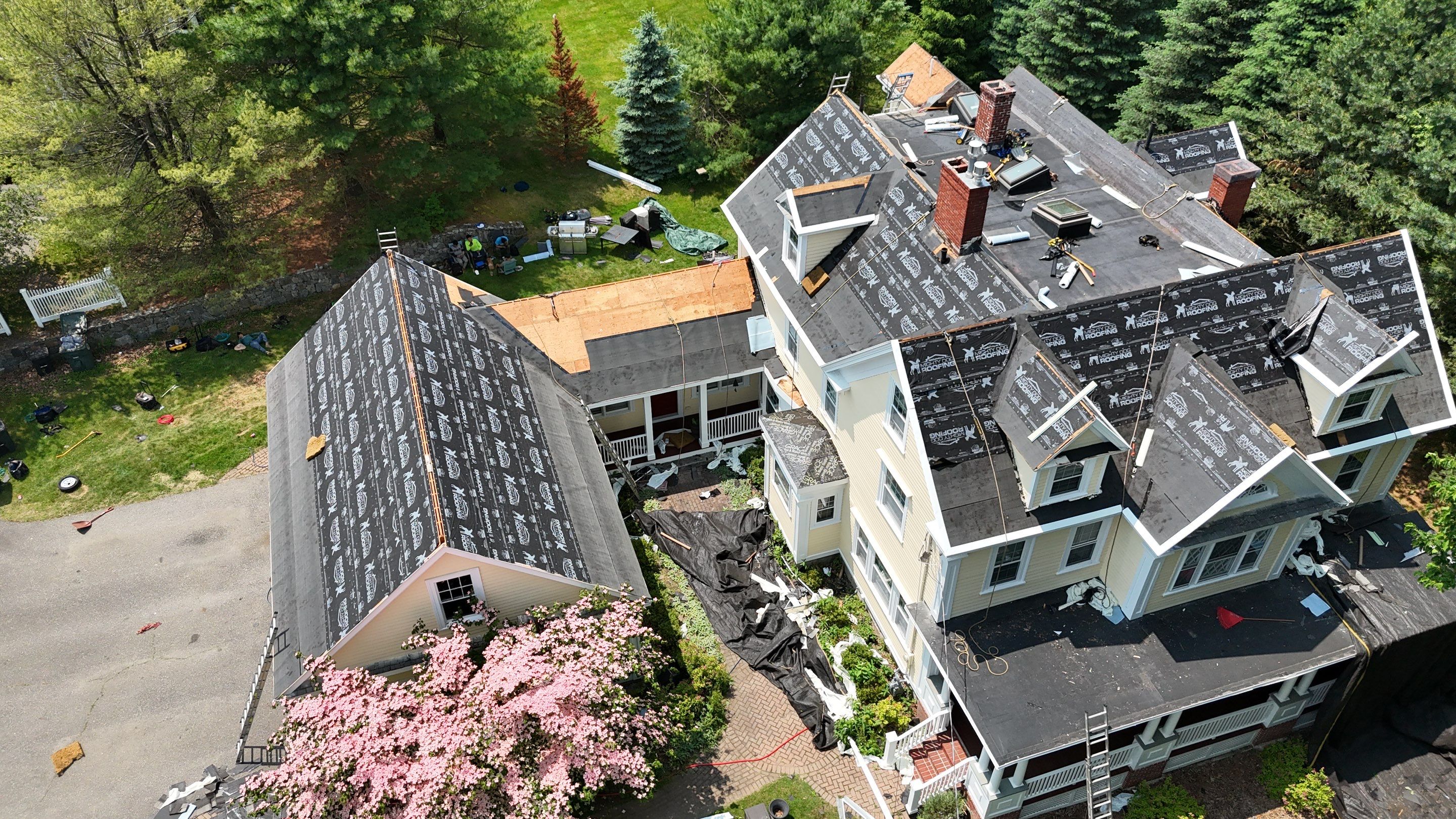 Full Roof Replacement & EPDM Restoration – North Andover, MA by Mighty Dog Roofing of Greater Middlesex County