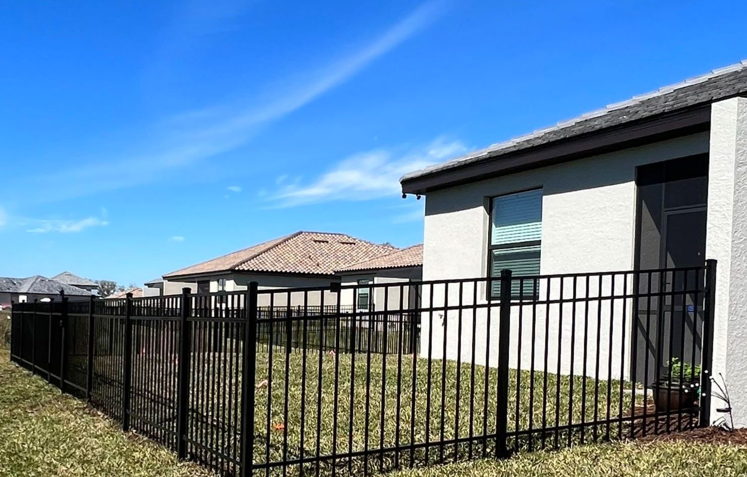 Aluminum Fence Installation using Black 3 Rail Aluminum Fence by Asap fence and gates, LLC