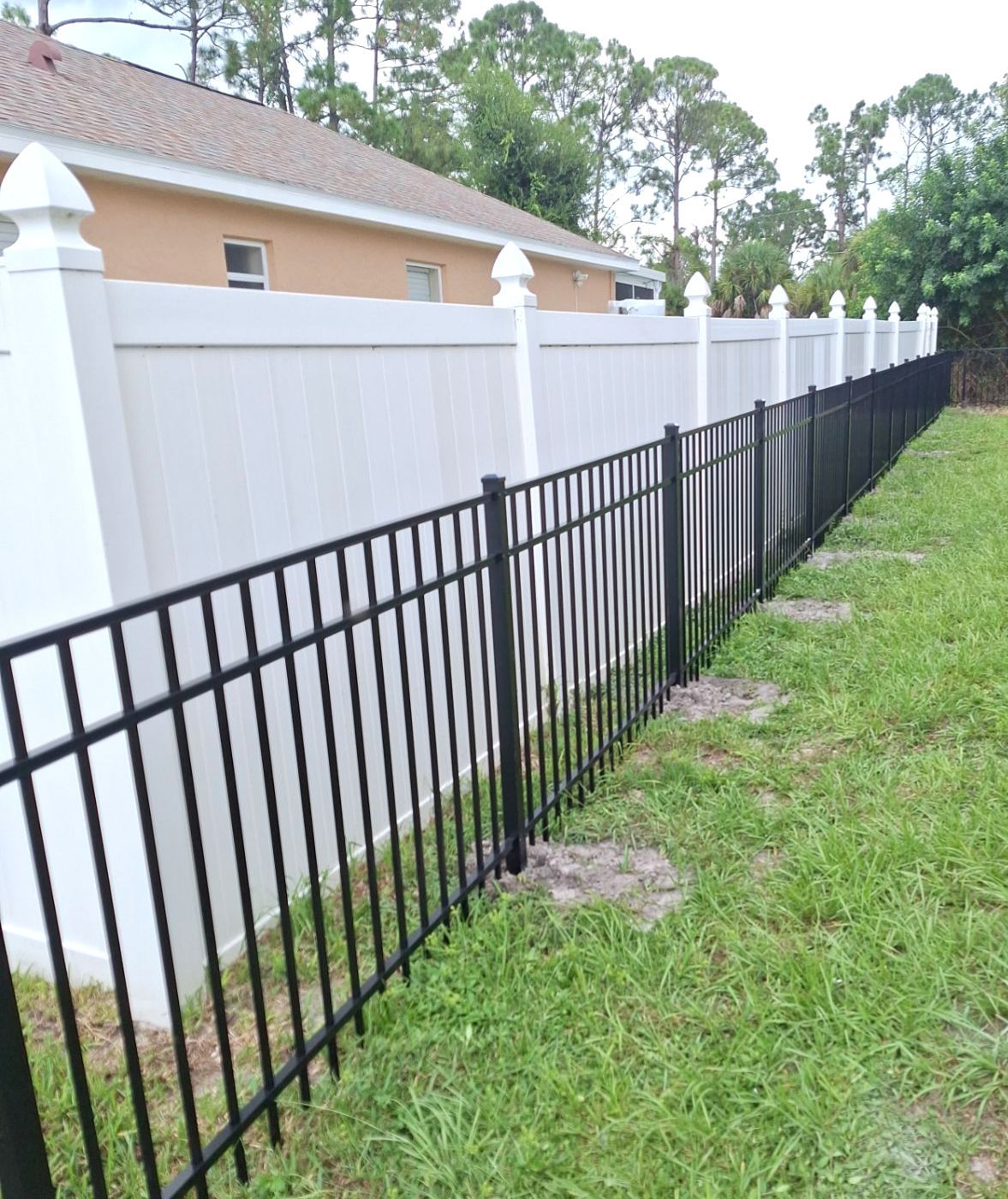 Aluminum Fence Installation using 3 Rail Aluminum Fence by Asap fence and gates, LLC