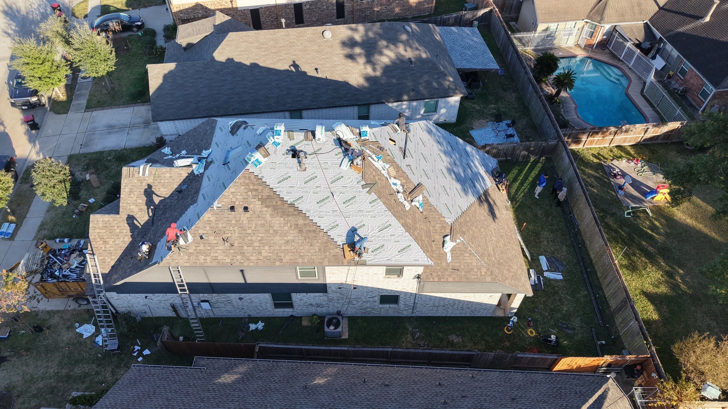 Roof Replacement Project in Houston by Roofing Technologies Unlimited