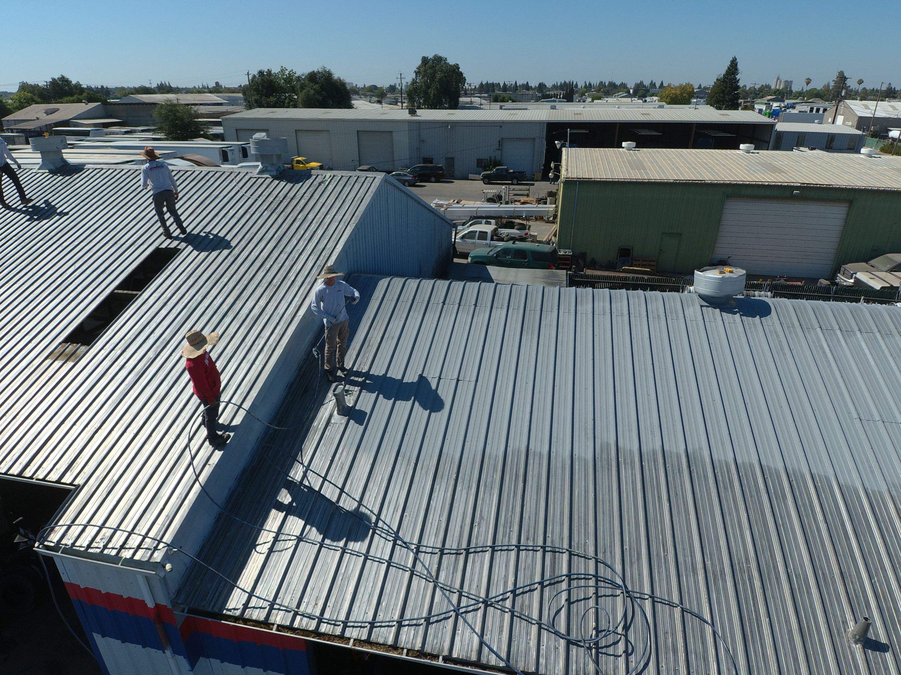 MR Roofing system using Conklin Benchmark/PUMA XL fabric and coating by Straight Edge Roofing Inc