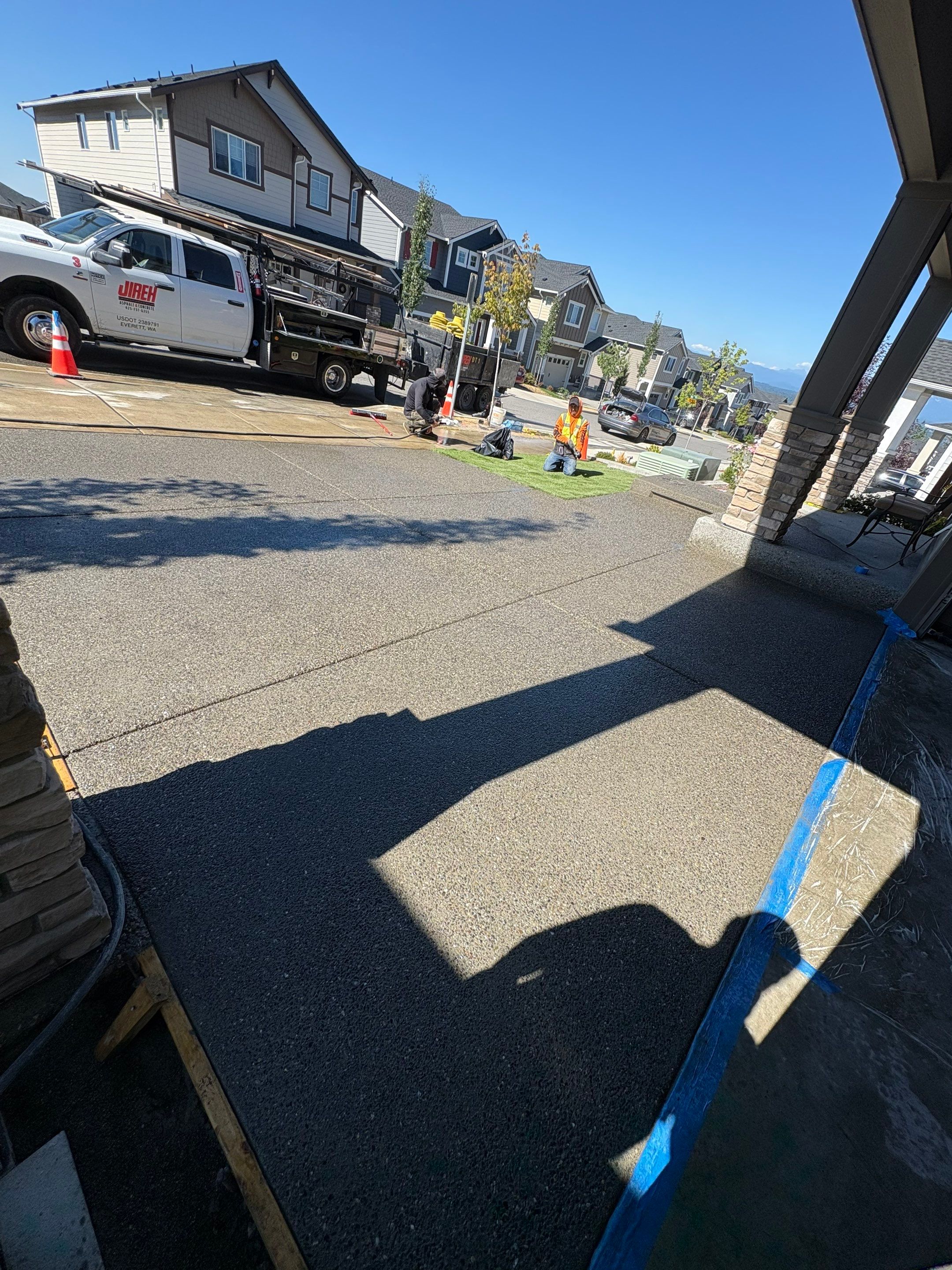 Concrete Driveway Makeover | Snohomish  by Jireh Asphalt & Concrete Inc 
