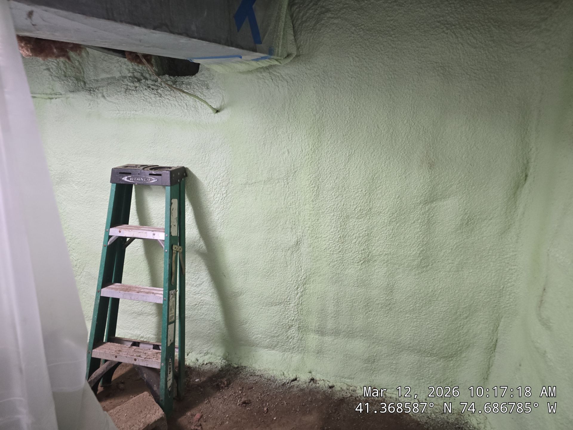 Basement Exterior Walls using Closed Cell Spray Foam by NYS Foam & Energy