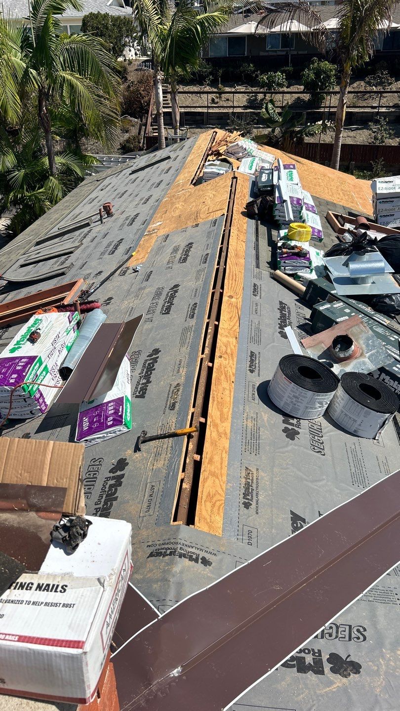 Full Roof Replacement and Eave Repair in San Clemente by Reliable Roofing San Diego Inc.