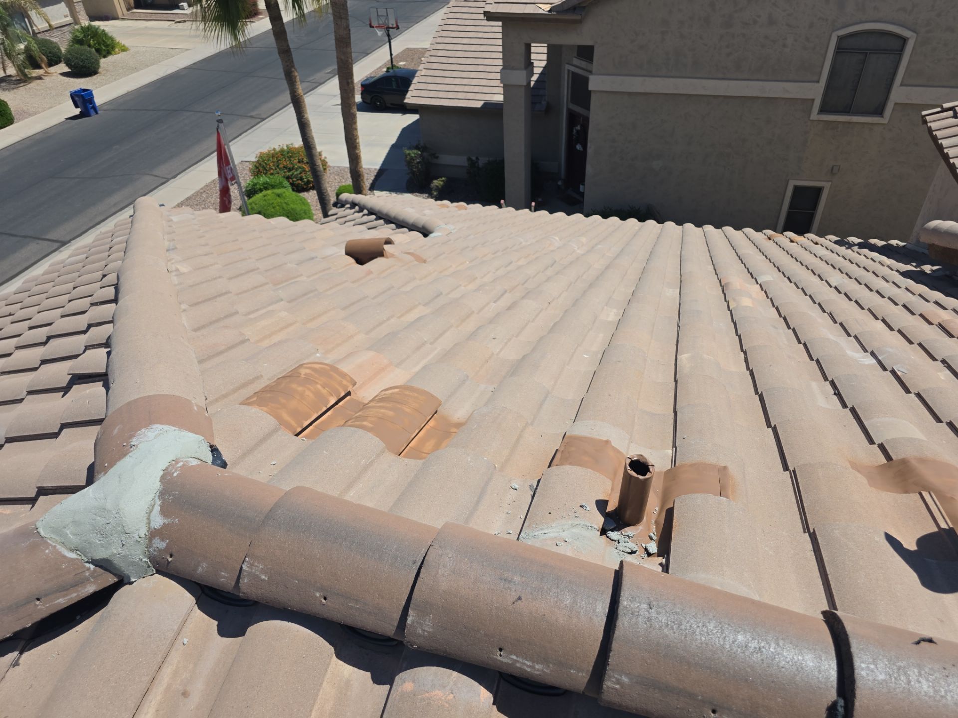 Tile Reset using Concrete Tiles in Mesa, Arizona by Weather-Tite Roofing