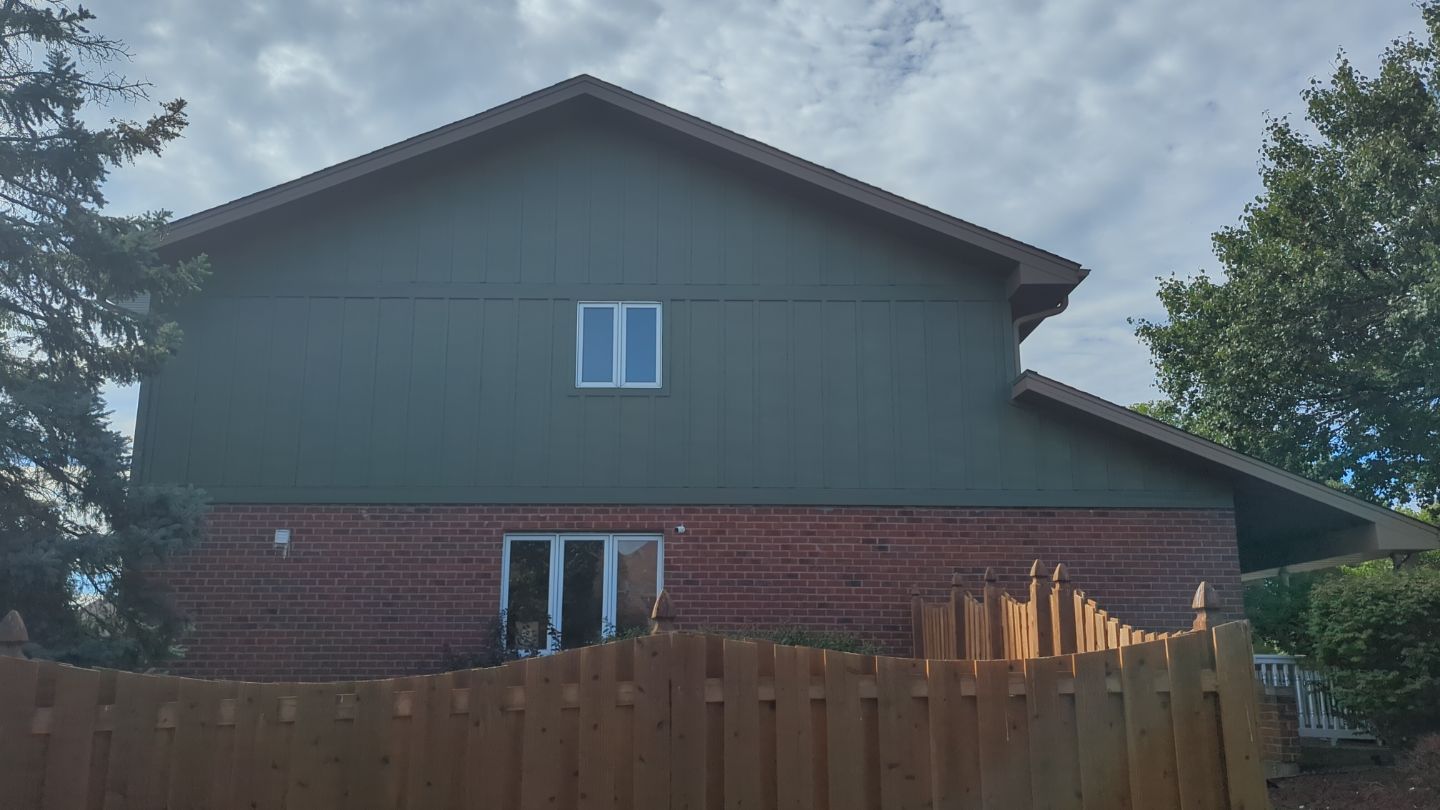 Siding installation using LP SmartSide siding  by AJ Exteriors & Roofing Inc.