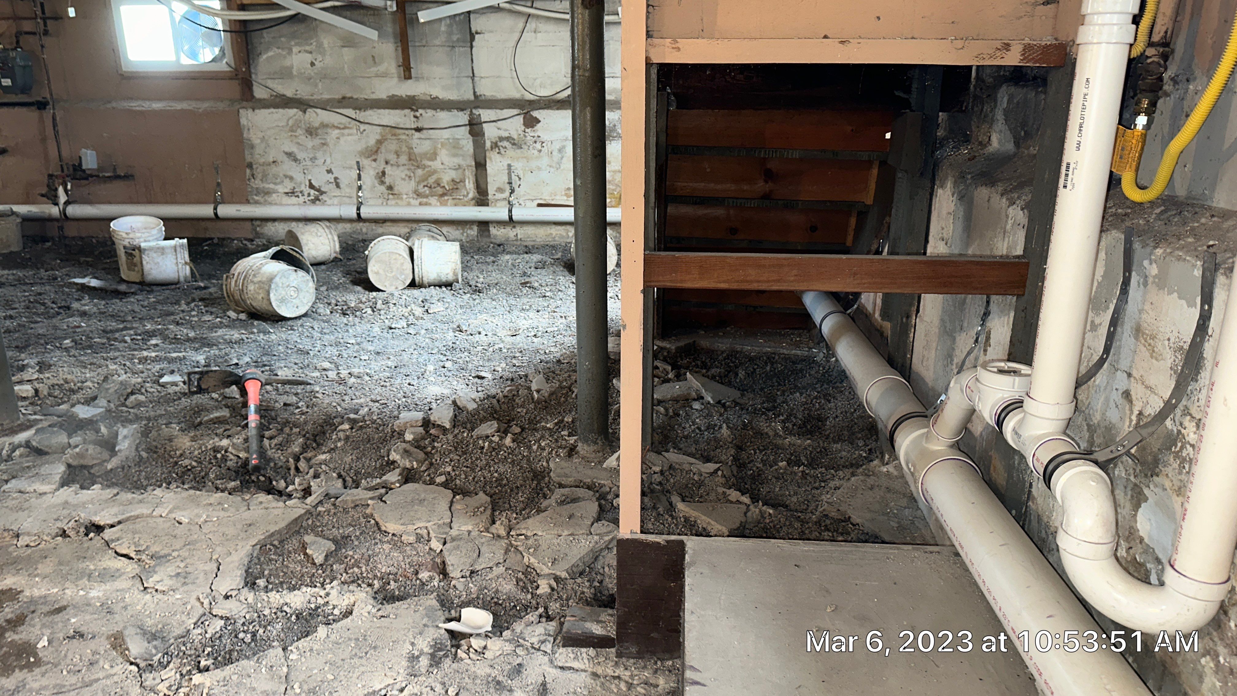 Interior French Drain, Lally Column Replacement & Concrete Floor Replacement in South Orange, NJ by Pure Service Pro, LLC
