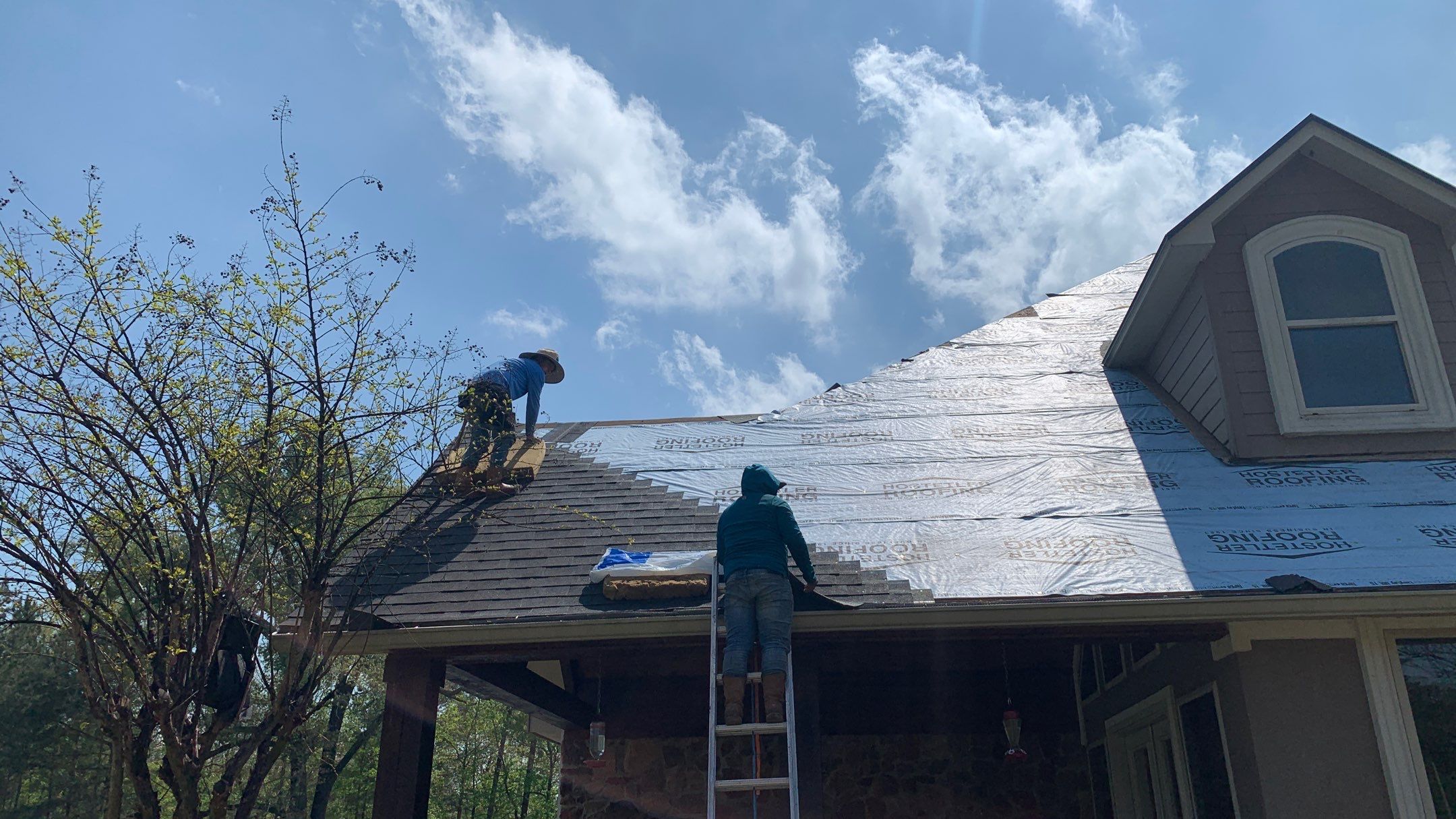Residential Roofing Installation using Malarkey Architectural Vista Shingles by Hostetler Roofing