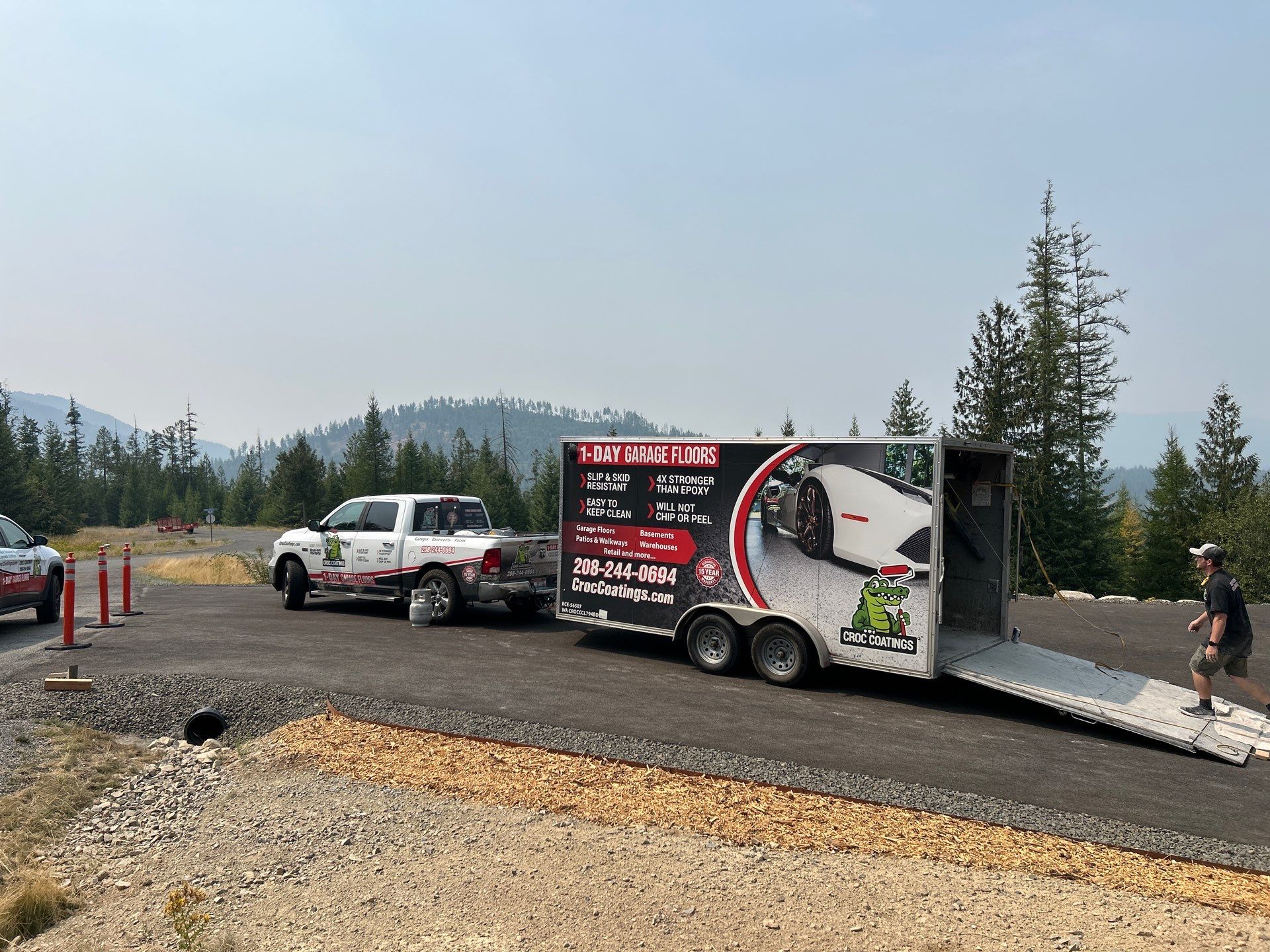Shale Hybrid Garage Floor Coating and Concrete Restoration in Sagle by Croc Coatings, LLC
