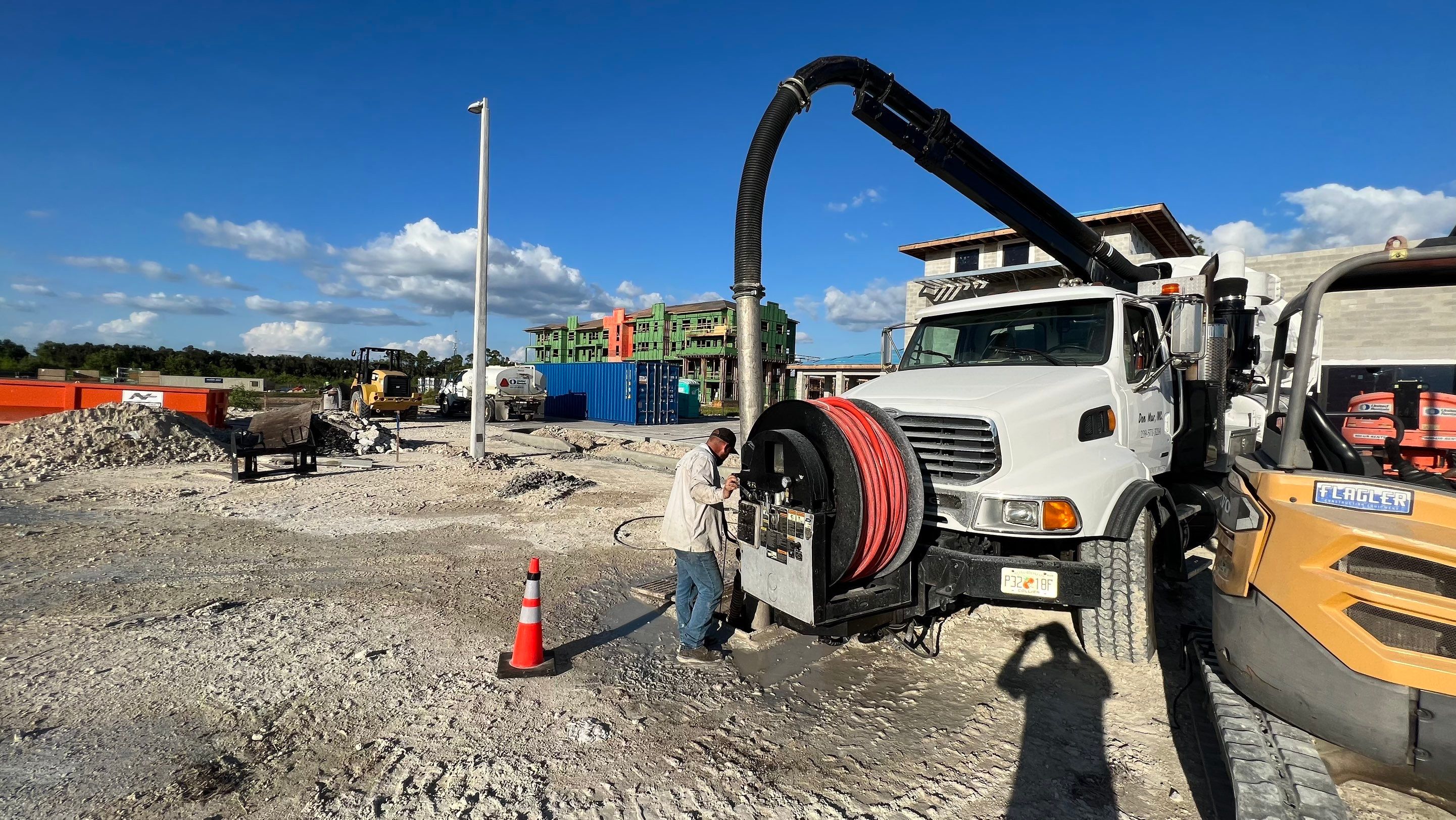 New Construction Storm Drain System Cleaning by APS Power & Water