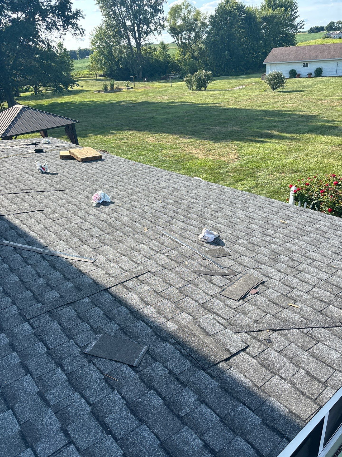 Residential Roofing Installation using Timberline UHDZ Shingles - Pewter Gray by RoofX 