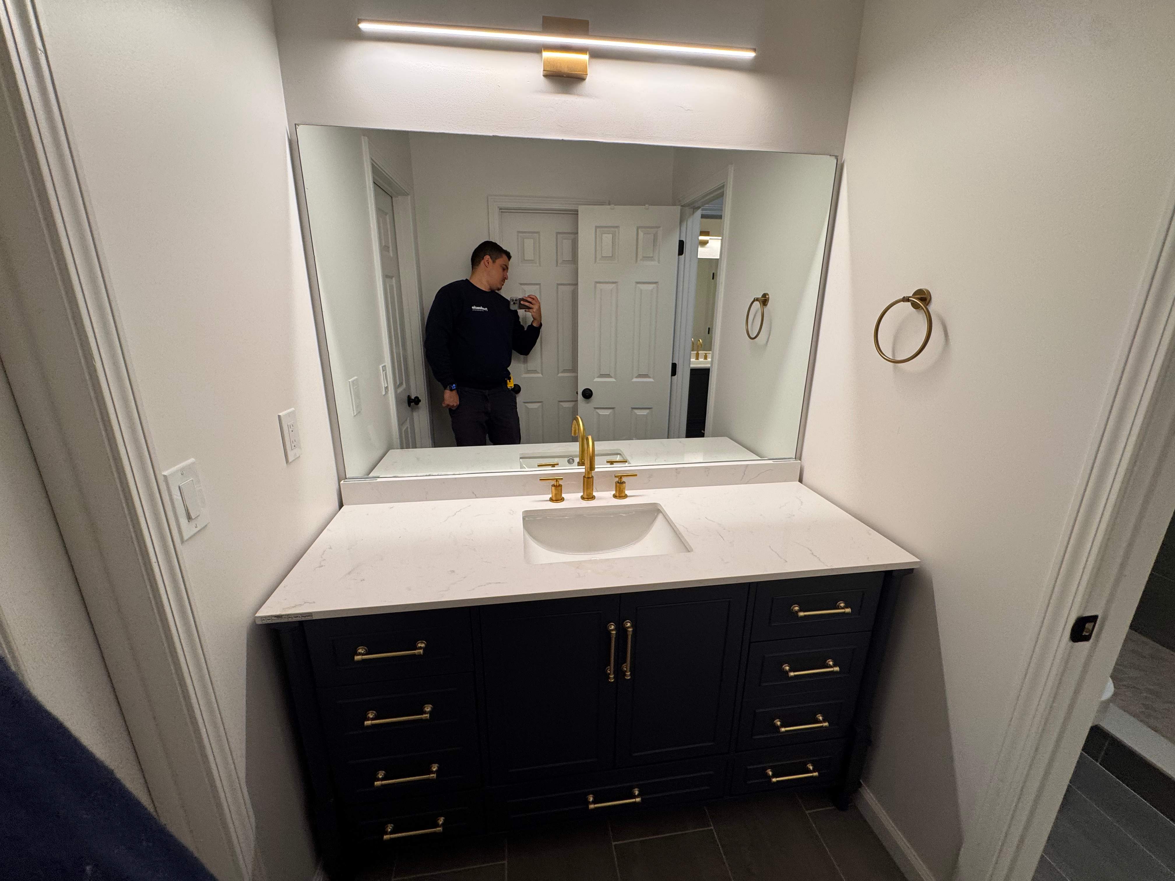 Jack and Jill bathroom renovation by Prudencio