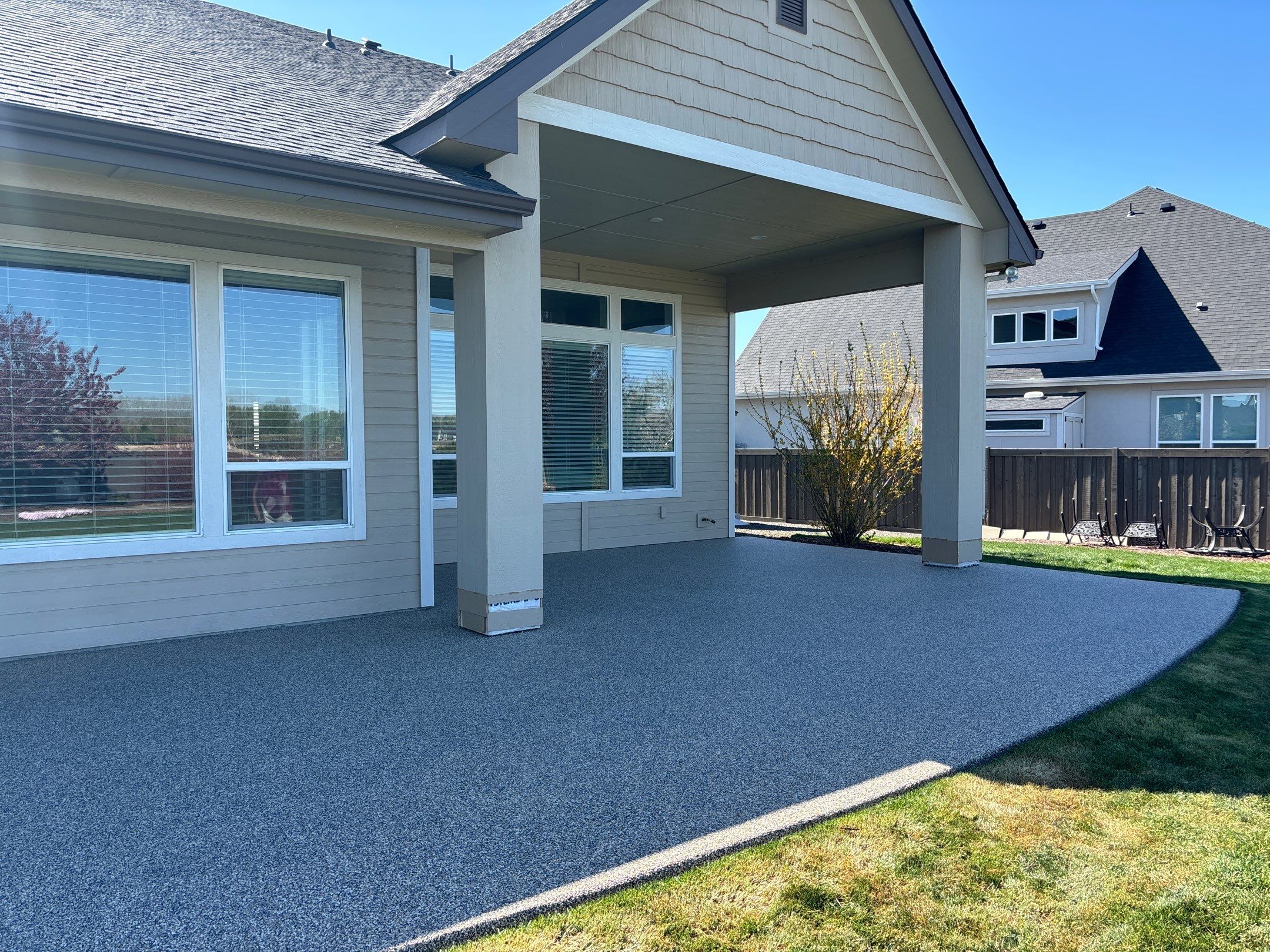 Vuba Stone Patio Makeover for Eva by Mr. Mudd Concrete