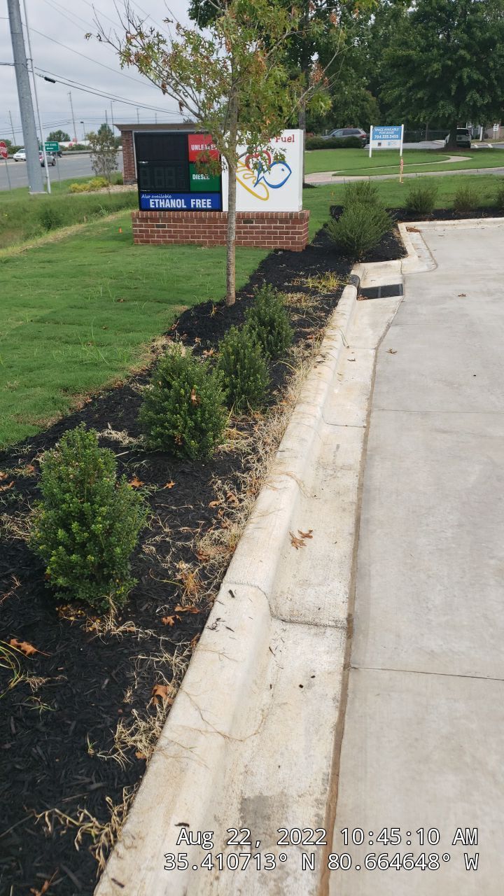 Commercial Landscaping Harris Teeter Fuel Station by Carolina-Metro Landscape, Inc