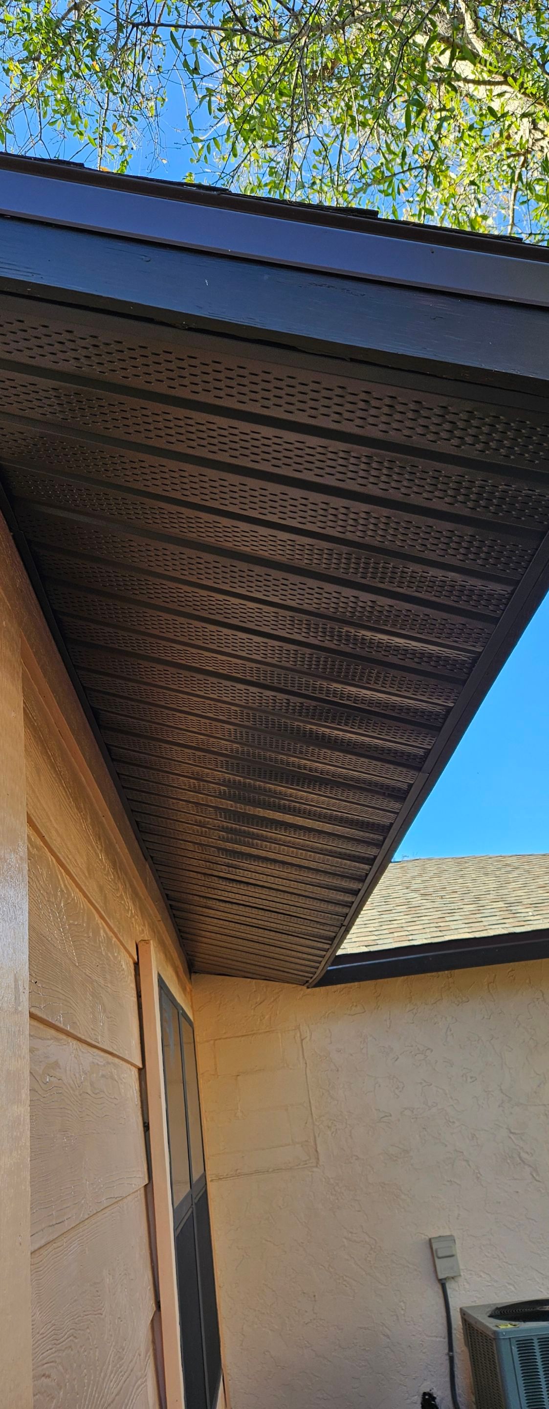 Musket Brown Soffit Installation in Sarasota FL by Gutter Professors