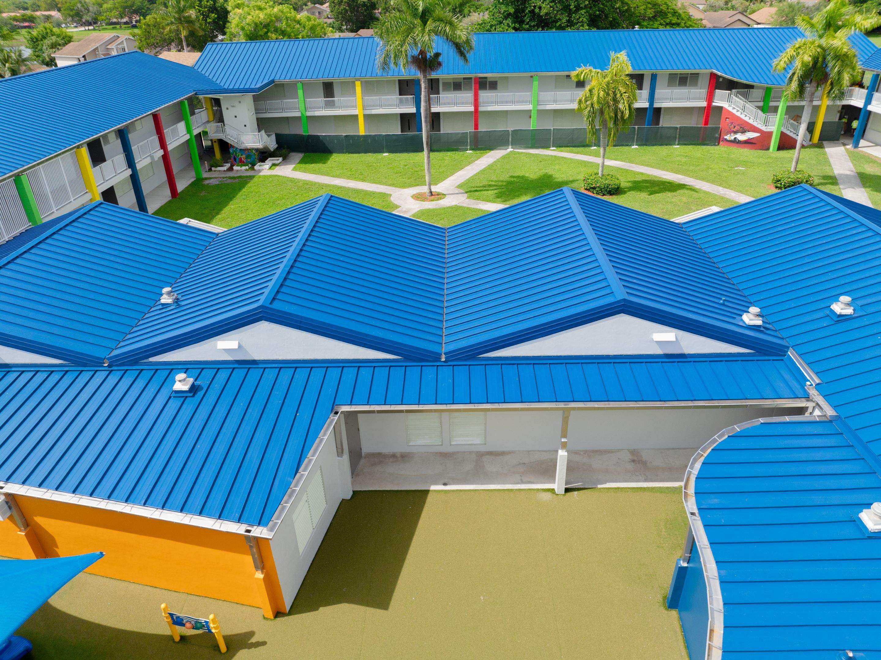 24ga 1.5" Mechanical Seam Slate Blue by Total Roofing System The Metal Roof Experts