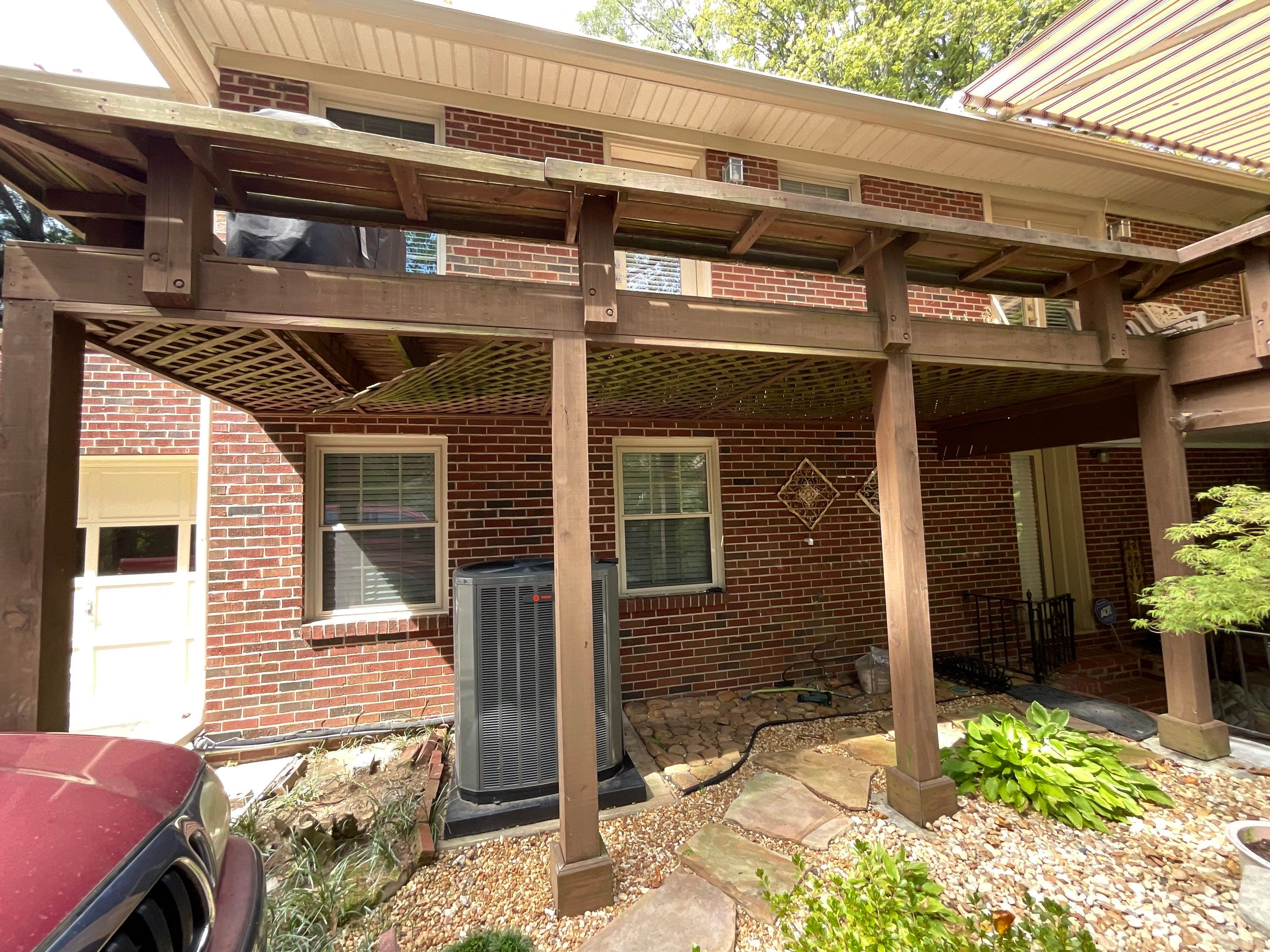 Pressure-Treated Wood Deck Replacement and Garden Bridge in Atlanta by Swift Home Renovations