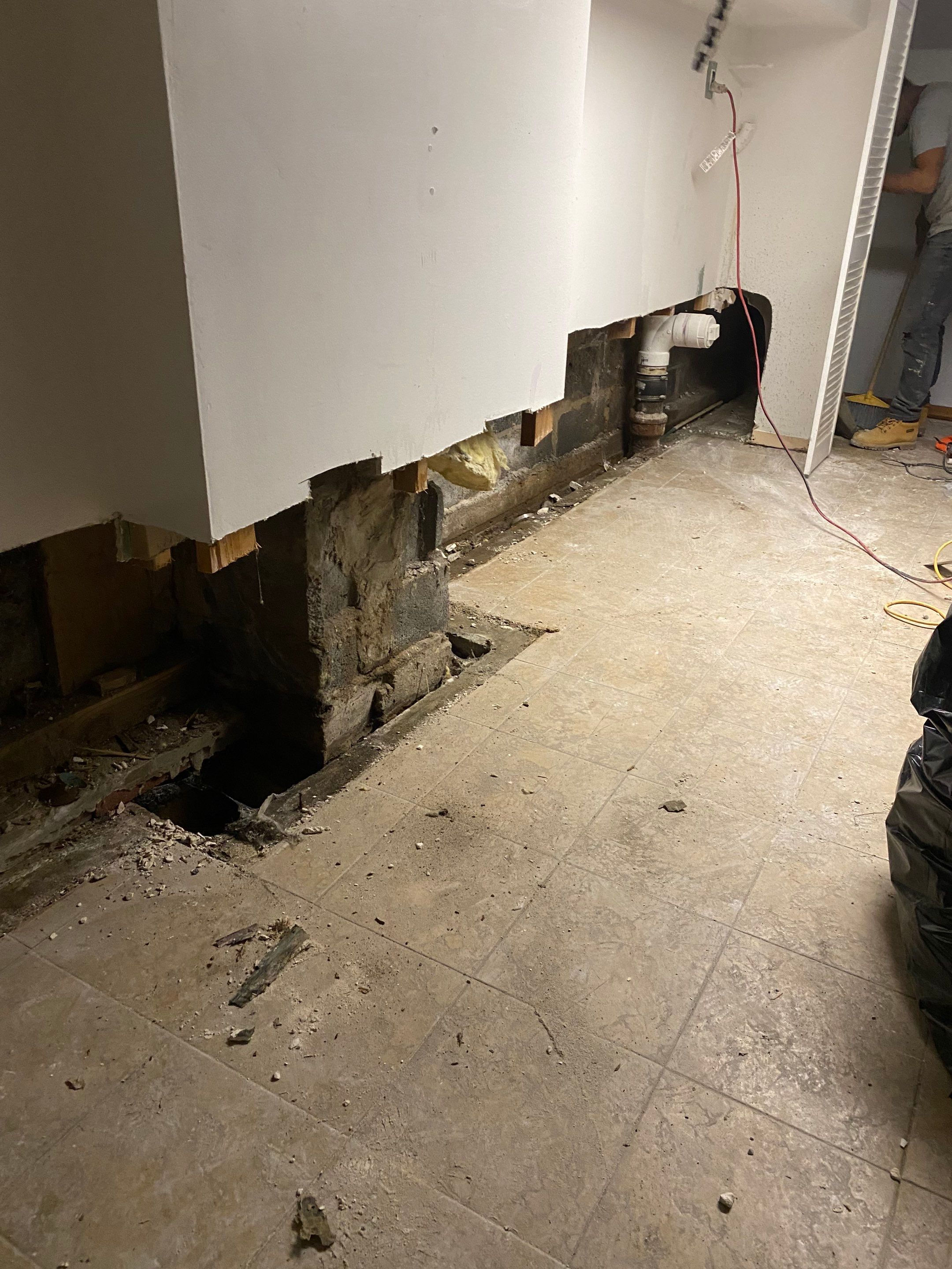 Interior French Drain Job in Bayonne, NJ by Pure Service Pro, LLC 