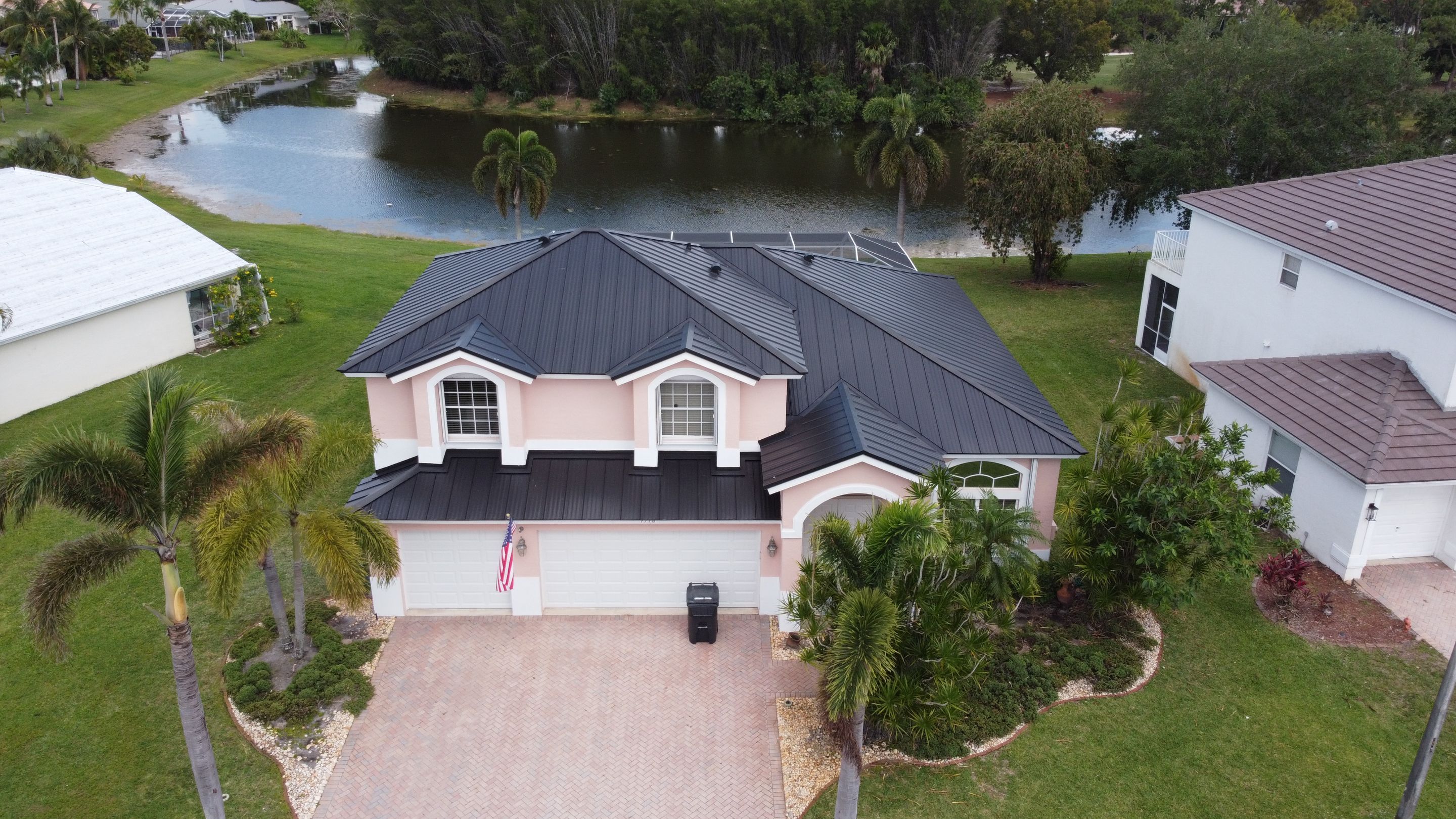 Residential Roofing Installation using 1" Nail strip metal roof by BLUES BROTHERS CONSTRUCTION CORP