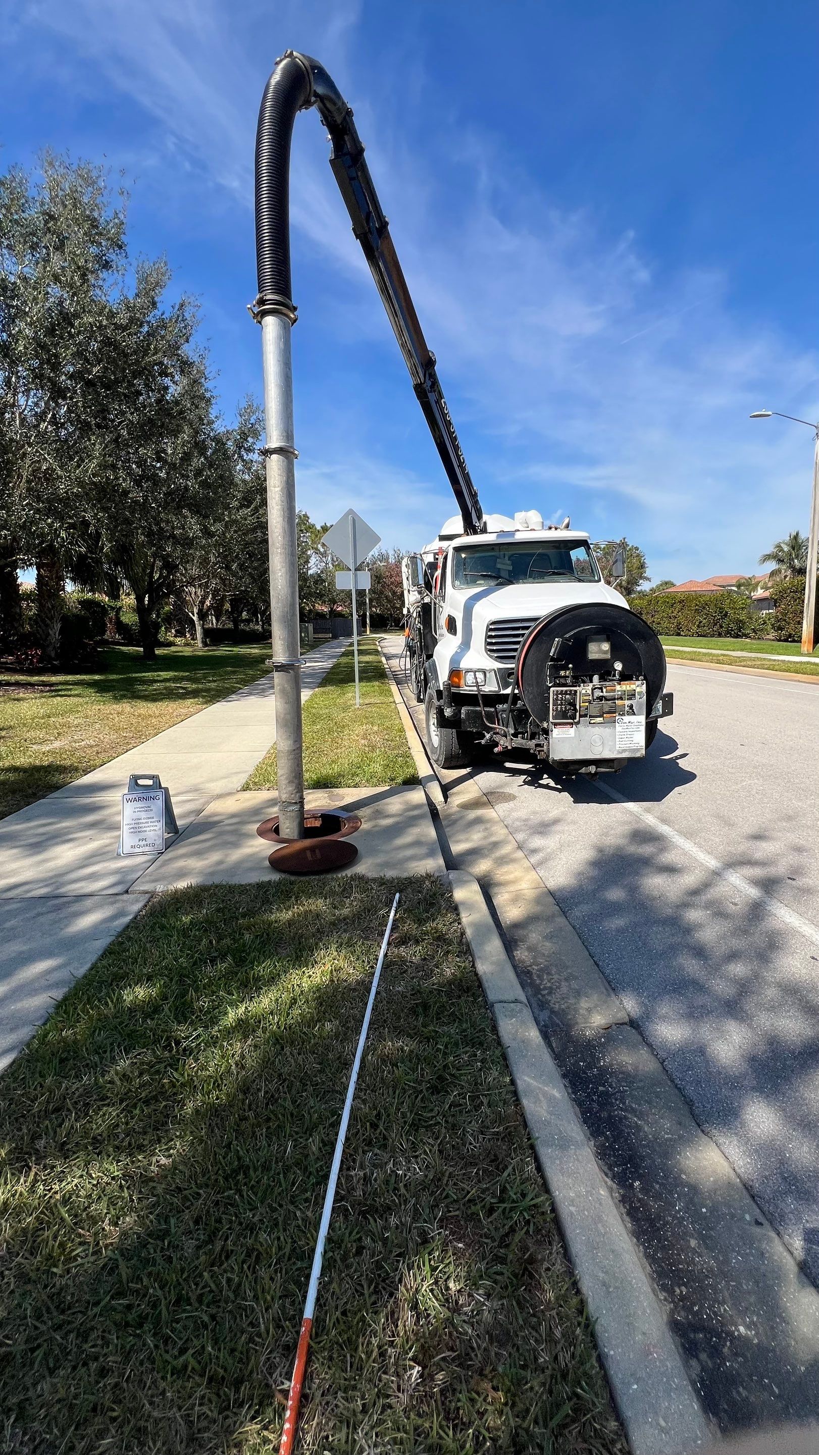 Naples Association Catch Basin Cleaning using Vactor Truck by APS Power & Water