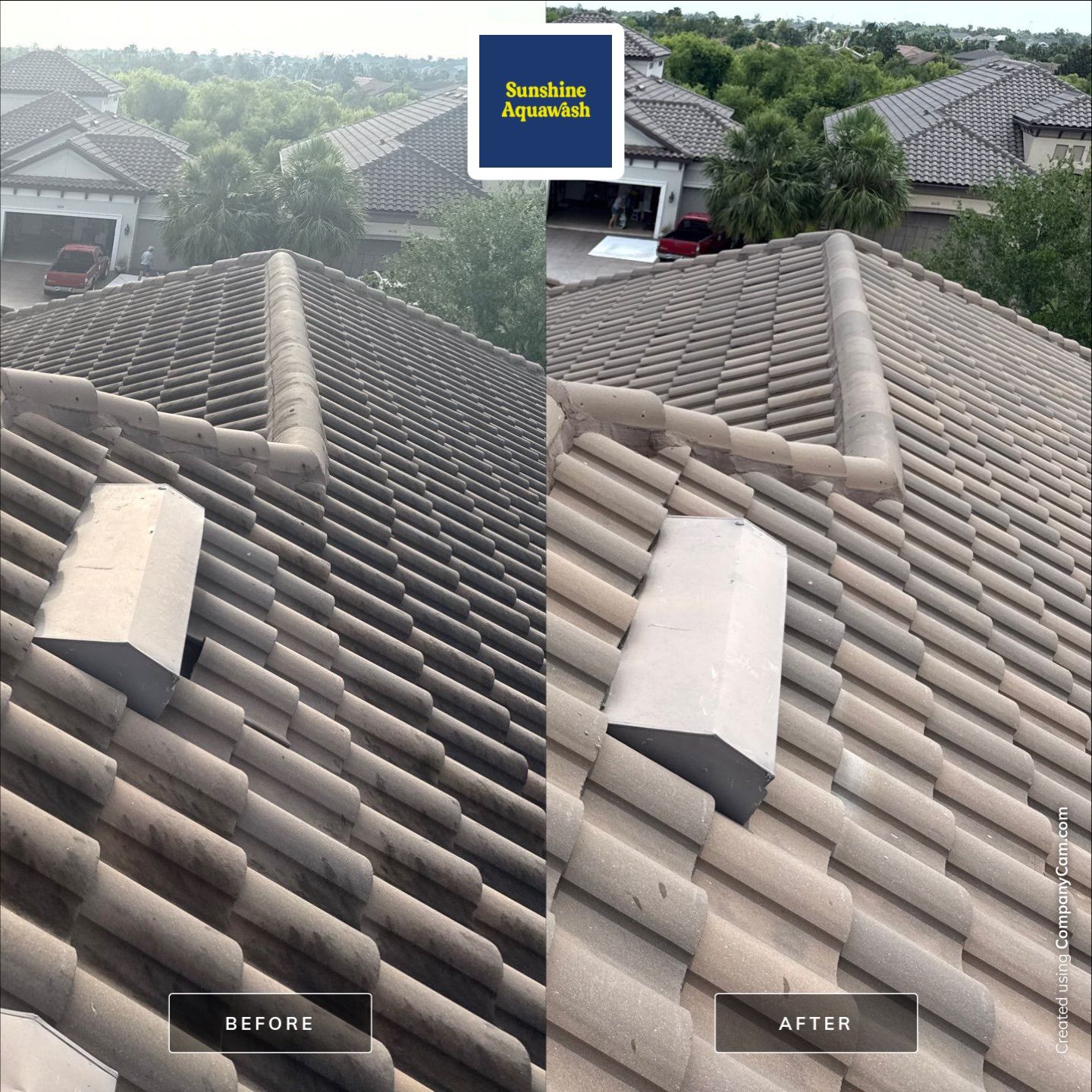 Tile Roof Cleaning in Artisan Lakes Community – Palmetto, FL by Sunshine AquaWash