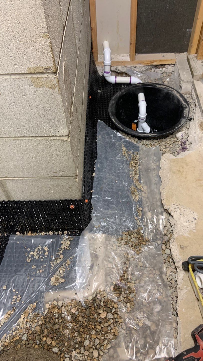 Drain tile in Brooklyn Center by Waterproofing Northeast