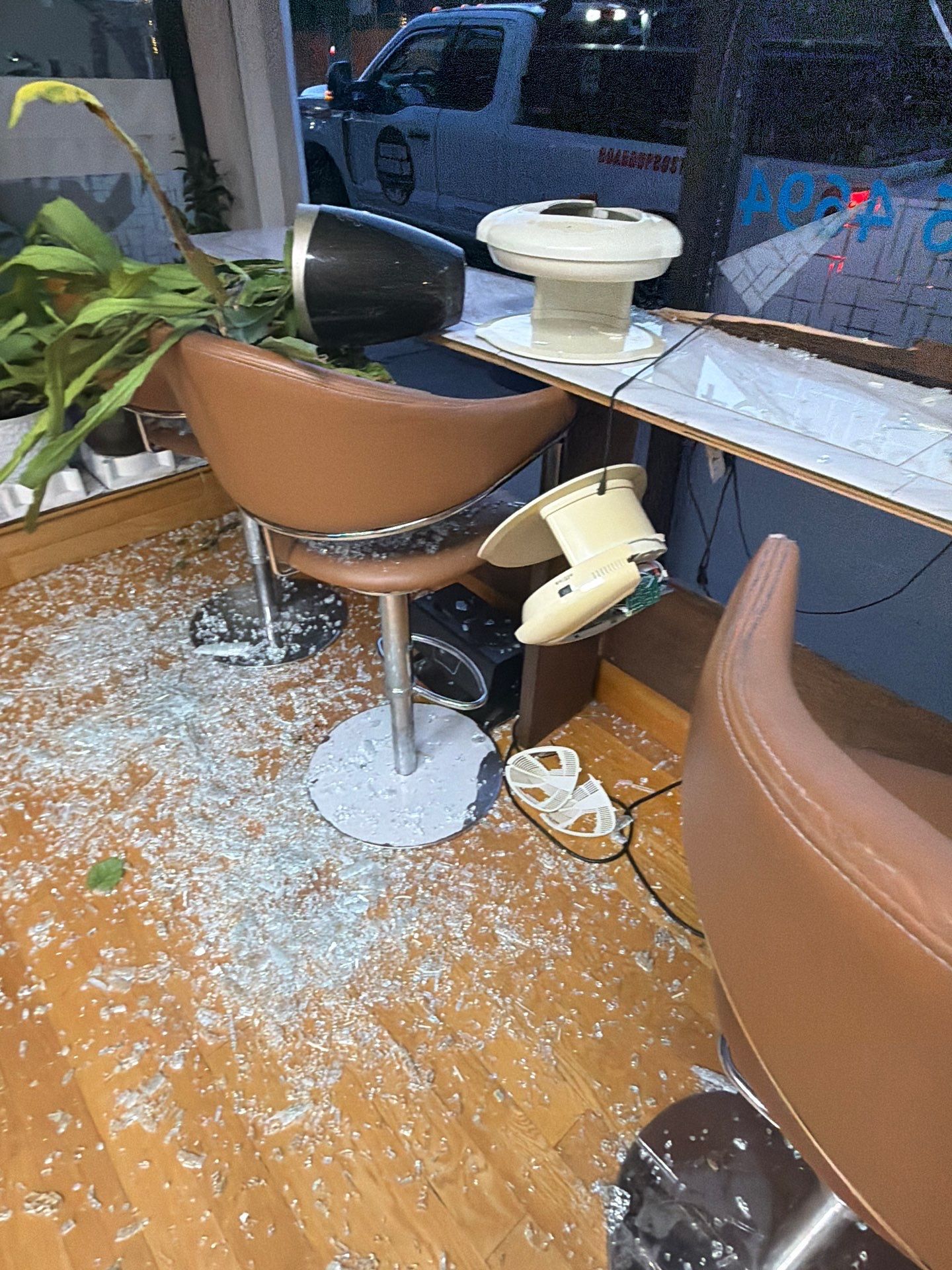 Woburn Storefront Board Up and Debris Cleanup After Vehicle Impact by Boston Board Up
