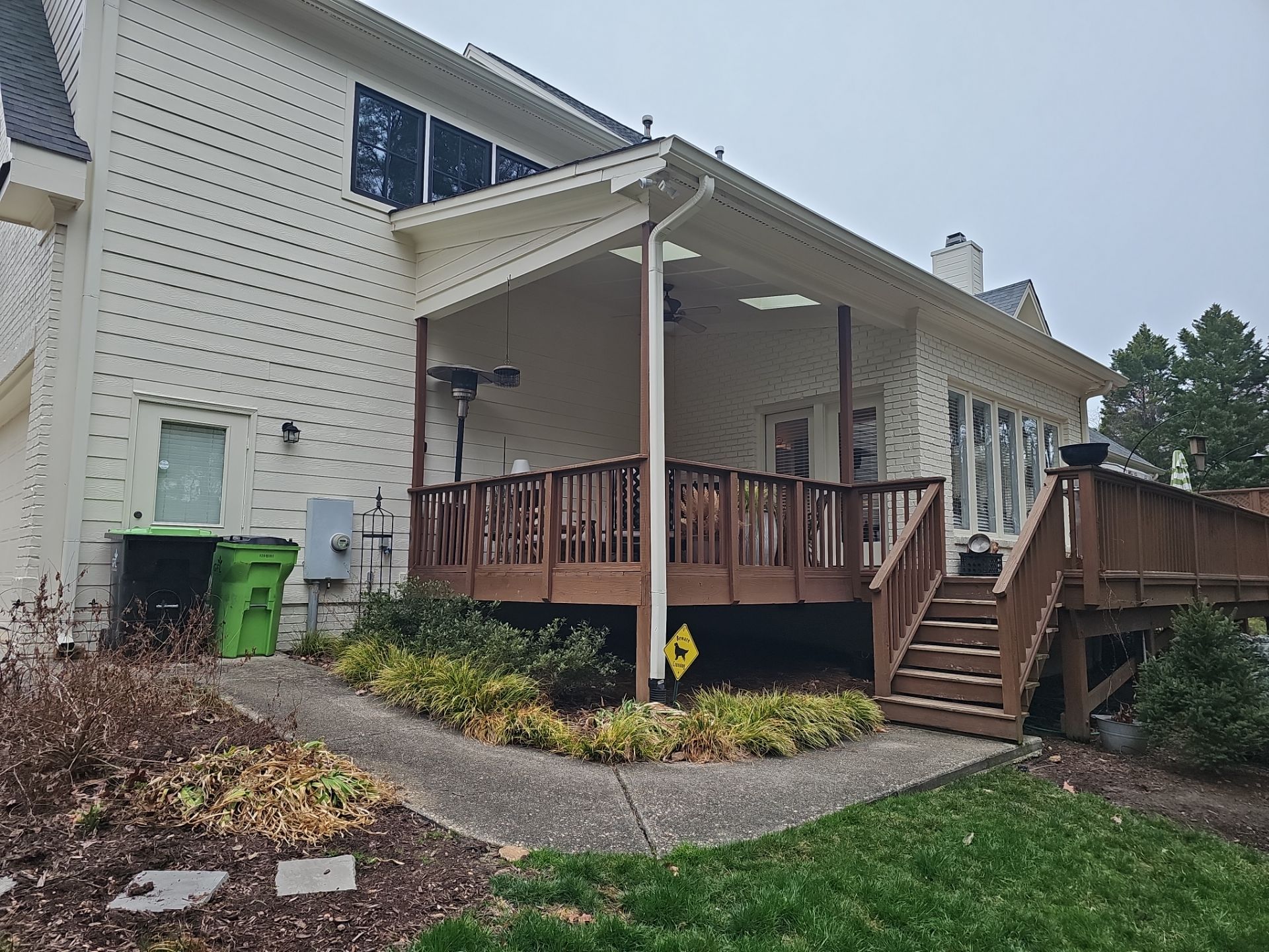 Deck Stain, Round Balusters & Screened Porch Transformation by Billy Weatherspoon Contractor