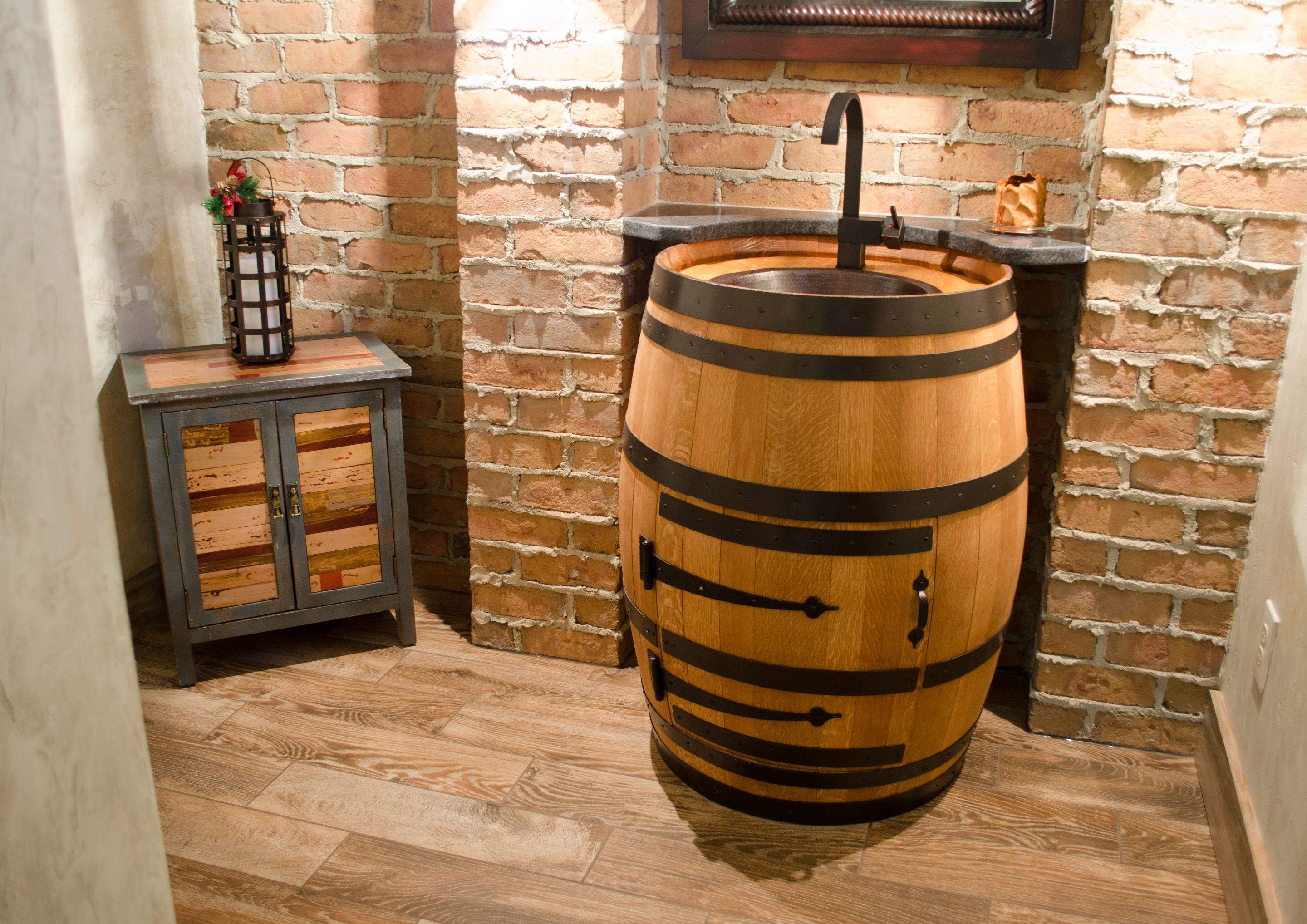 Wine Cellar Bathroom by Zengel Group