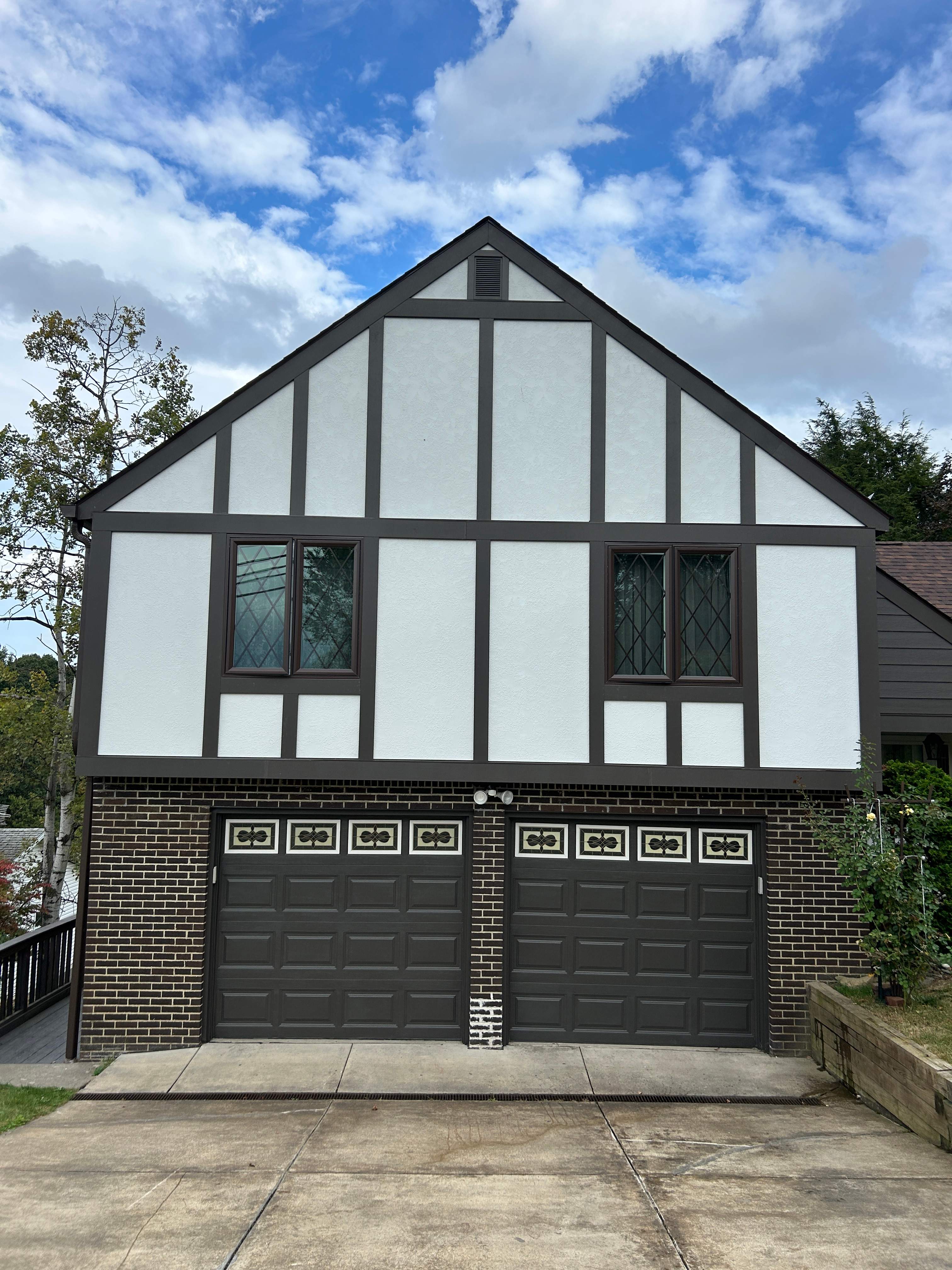 James Hardie Stucco Panel Tudor Remodel by Ideal Siding Pittsburgh