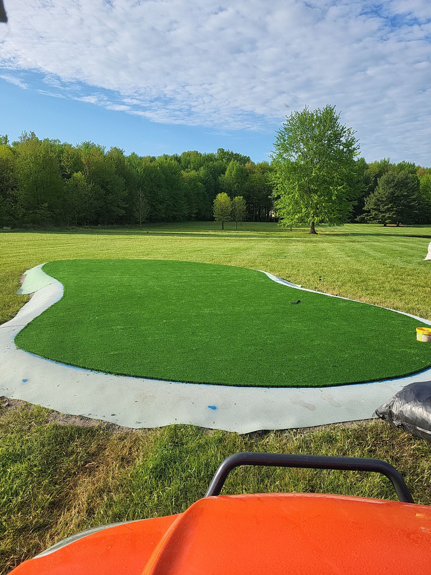 Custom Backyard Putting Green Installation in Mason, Ohio by Southwest Greens Midwest