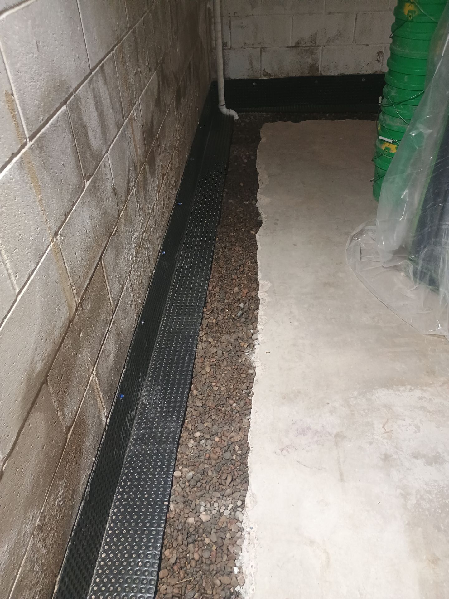 Interior Drain Tile Installation near Columbia Heights, MN by Waterproofing Northeast